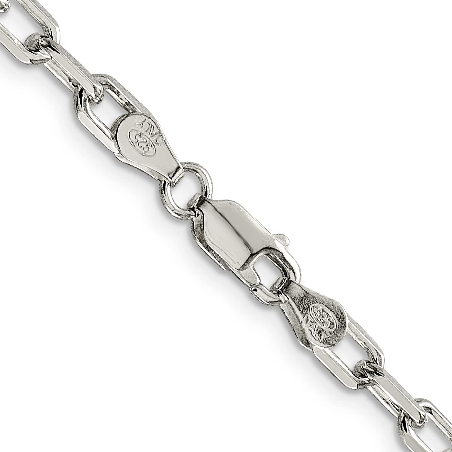 IceCarats 925 Sterling Silver 3.75mm Long Link Cable Chain Necklace for Women - Dainty Layering Jewelry, Everyday Wear & Gift for Her