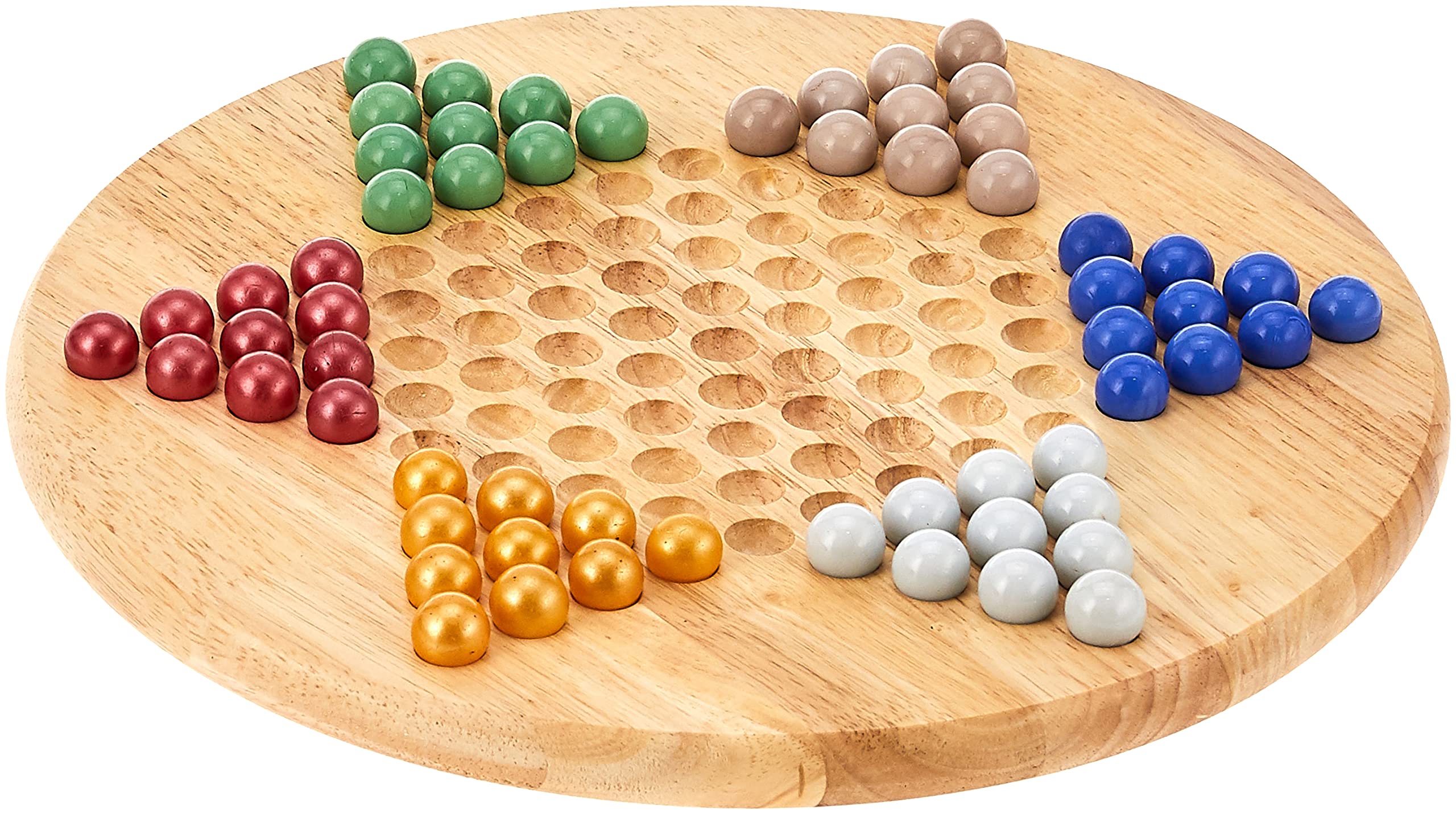 Premium Chinese Checkers Board Game with Colorful Glass Marbles - Fun Family Strategy Game for Kids & Adults - Perfect for Parties, Game Nights & Indoor Activities