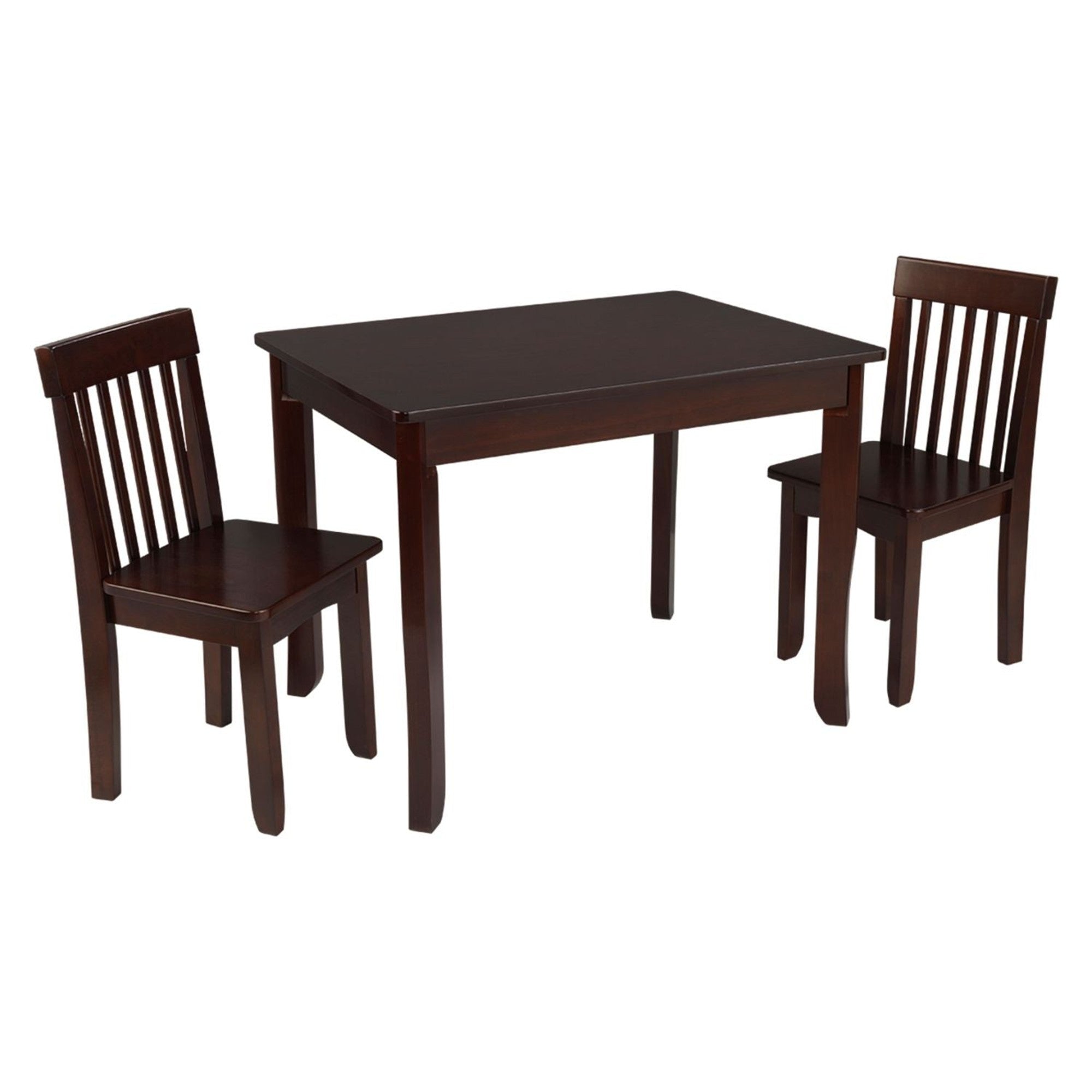 KidKraft Avalon Table and 2 Chair Set - Espresso Wooden Kids Play Table with Chairs for Arts, Crafts & Snack Time - Perfect for Playrooms, Preschools & Daycares