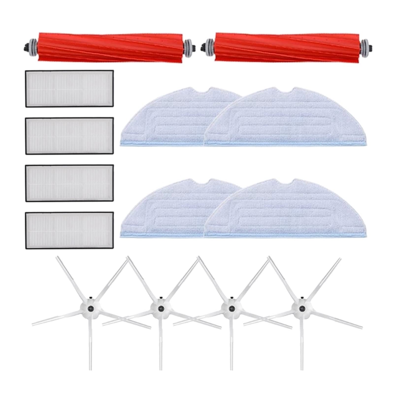Roborock Vacuum Cleaner Replacement Parts - HEPA Filter, Main Brush & Side Brushes Kit for Robotic Vacuums | Compatible with Most Roborock Models | Perfect for Pet Hair, Hardwood Floors & Deep Cleaning
