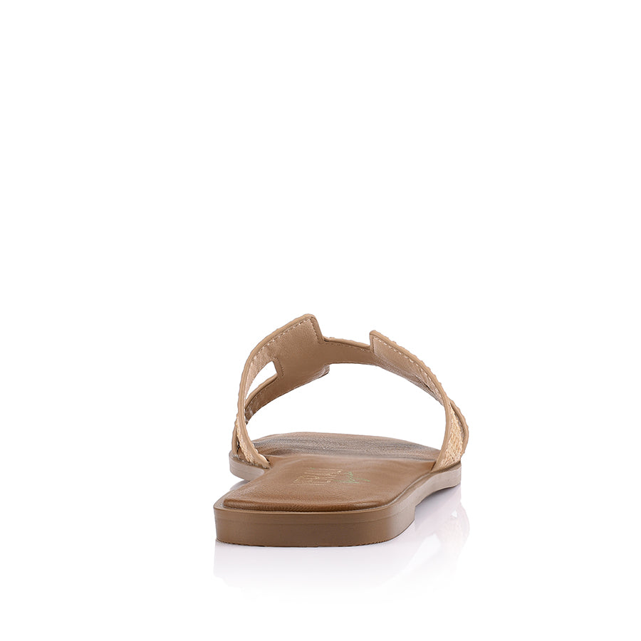 Sandra Women's Casual Slides - Natural Raffia Sandals for Summer Beach, Pool, and Home Comfort