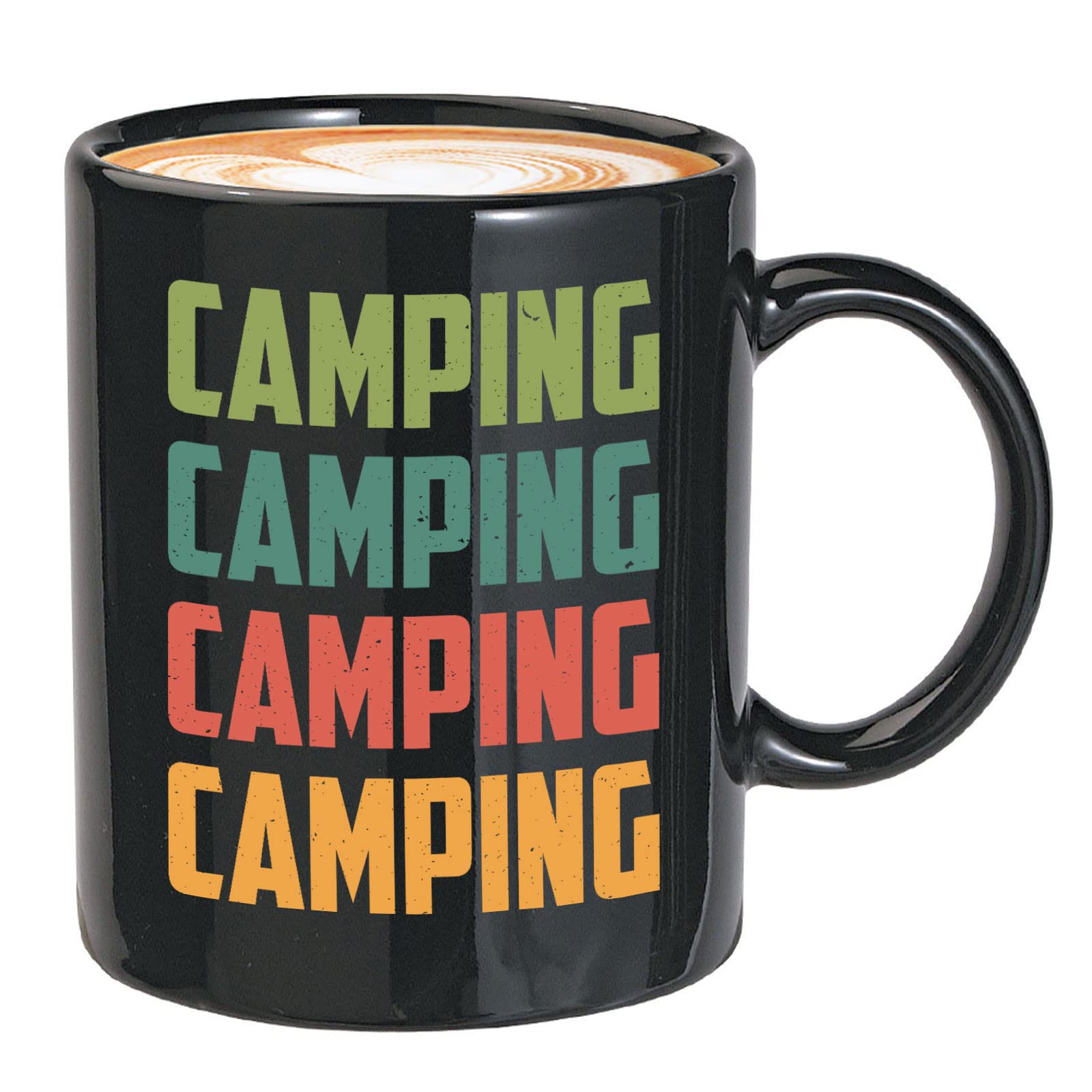 11oz Black Camping Coffee Mug - Insulated Travel Mug for Hiking, Backpacking & Outdoor Adventures - Perfect for Camping Trips & Forest Explorations