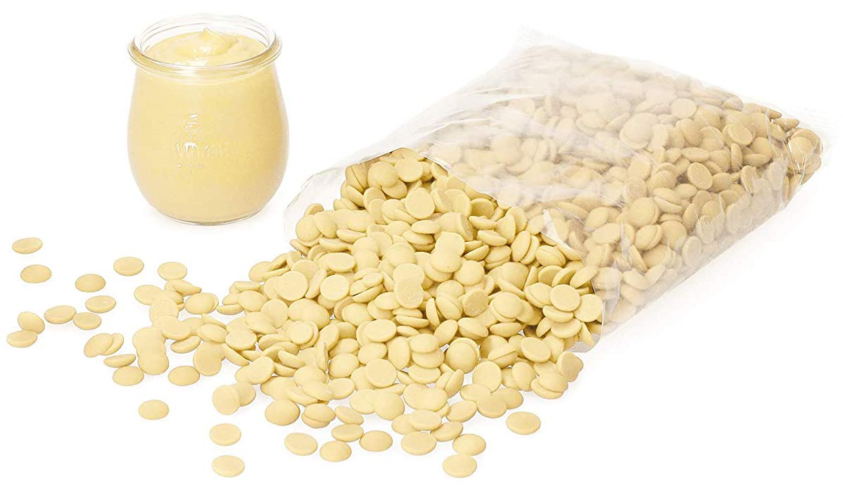 Premium Callebaut White Chocolate Callets 1kg - High-Quality Baking Chocolate for Chocolates, Desserts & Cakes - Perfect for Professional Chefs, Home Bakers & Chocolate Making