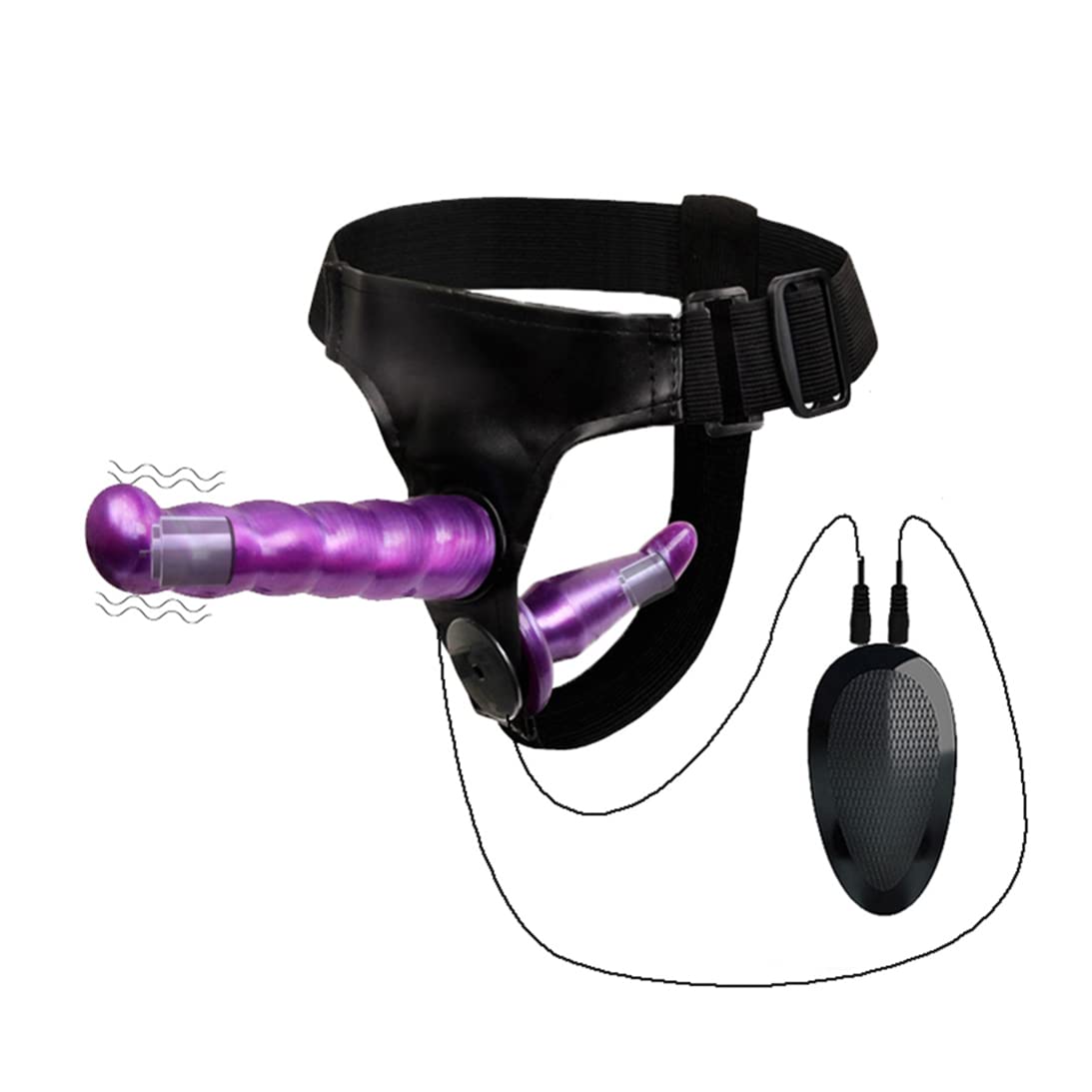 Realistic Strapless Strap-On Dildo for Women & Men - Double Penetration Anal Toy with Vibrating Clitoral Stimulator - Perfect for Couples, Lesbian Play & Solo Use