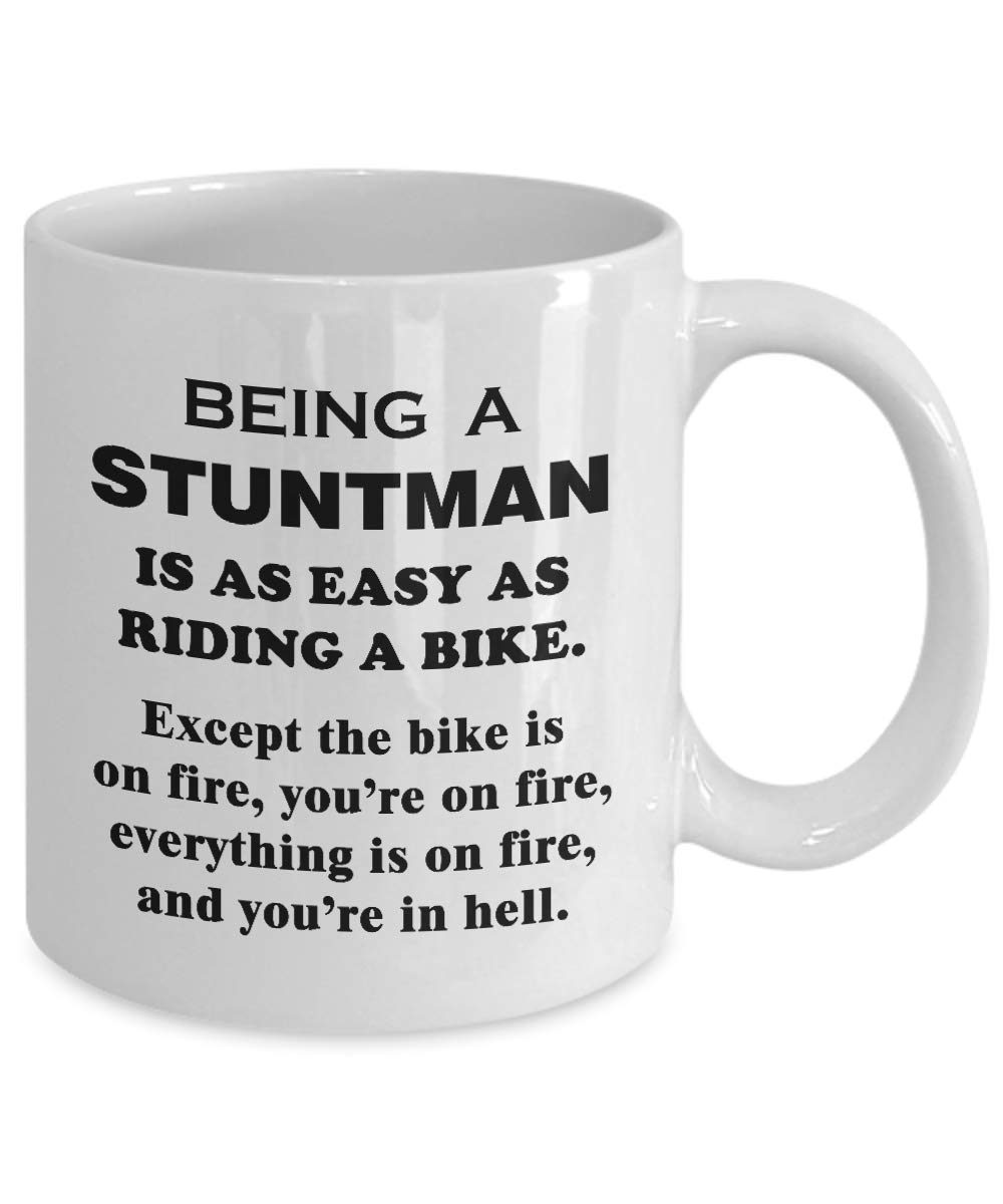 Funny Stuntman Coffee Mug - Cute Gag Gift for TV Film Actors & Daredevils - Perfect for Screen Actors Guild (SAG) Performers - Great for Coffee, Tea or Office Use