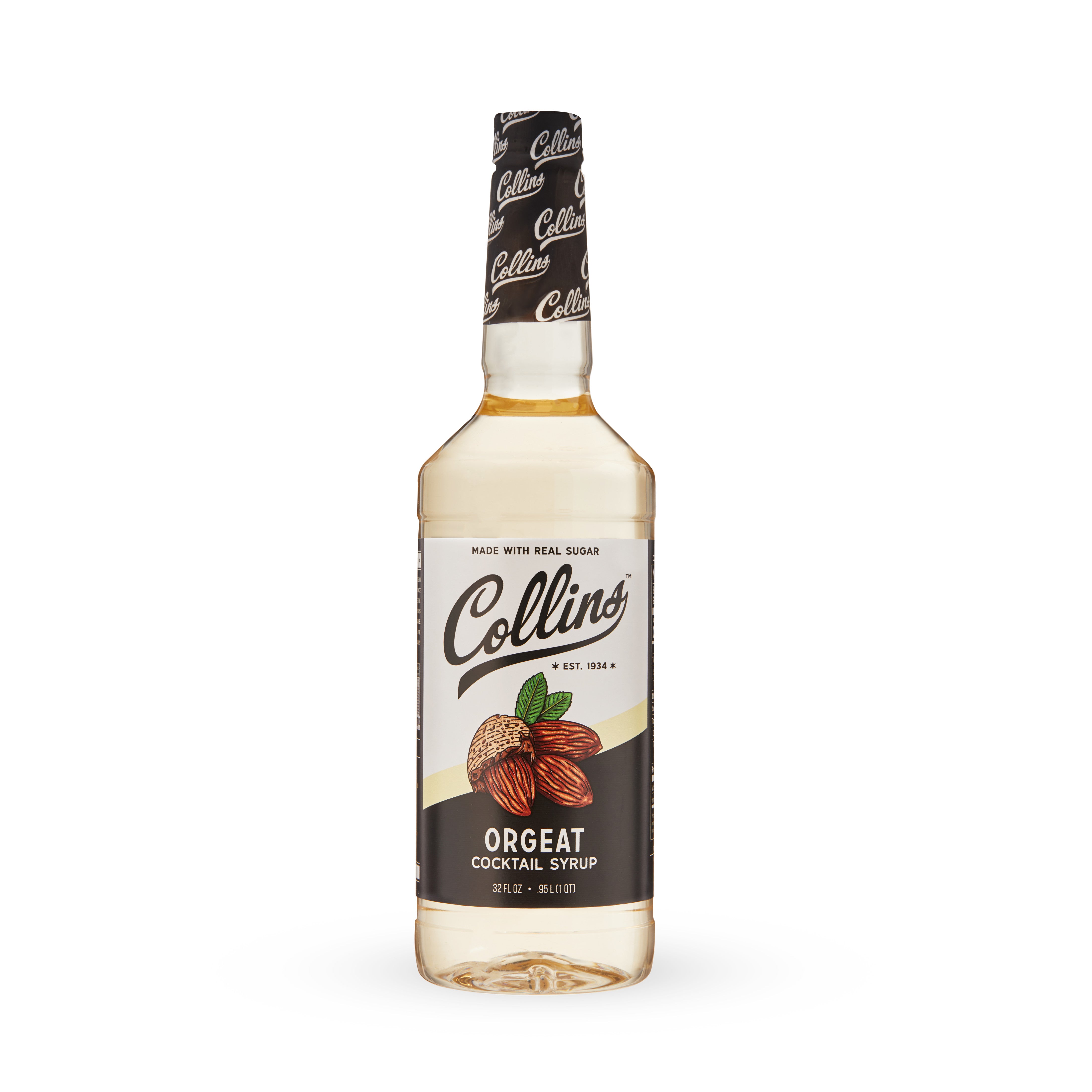 Premium Orgeat Syrup for Cocktails - 32 oz Bottle | Almond Flavor Mixer for Mai Tai, Margaritas & Mocktails | Bar Essentials & Home Bartending Supplies