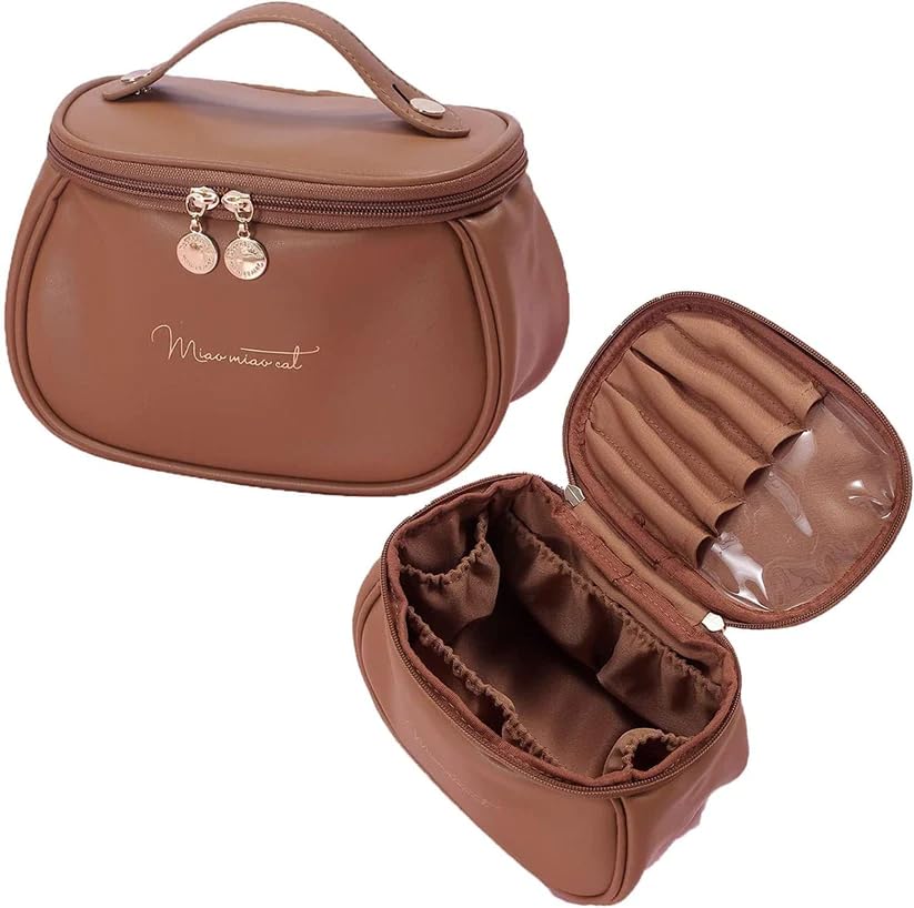 Stylish Large Capacity Makeup Bag - Portable Cosmetic Organizer for Travel, Gym & Everyday Use | Waterproof & Durable Beauty Case