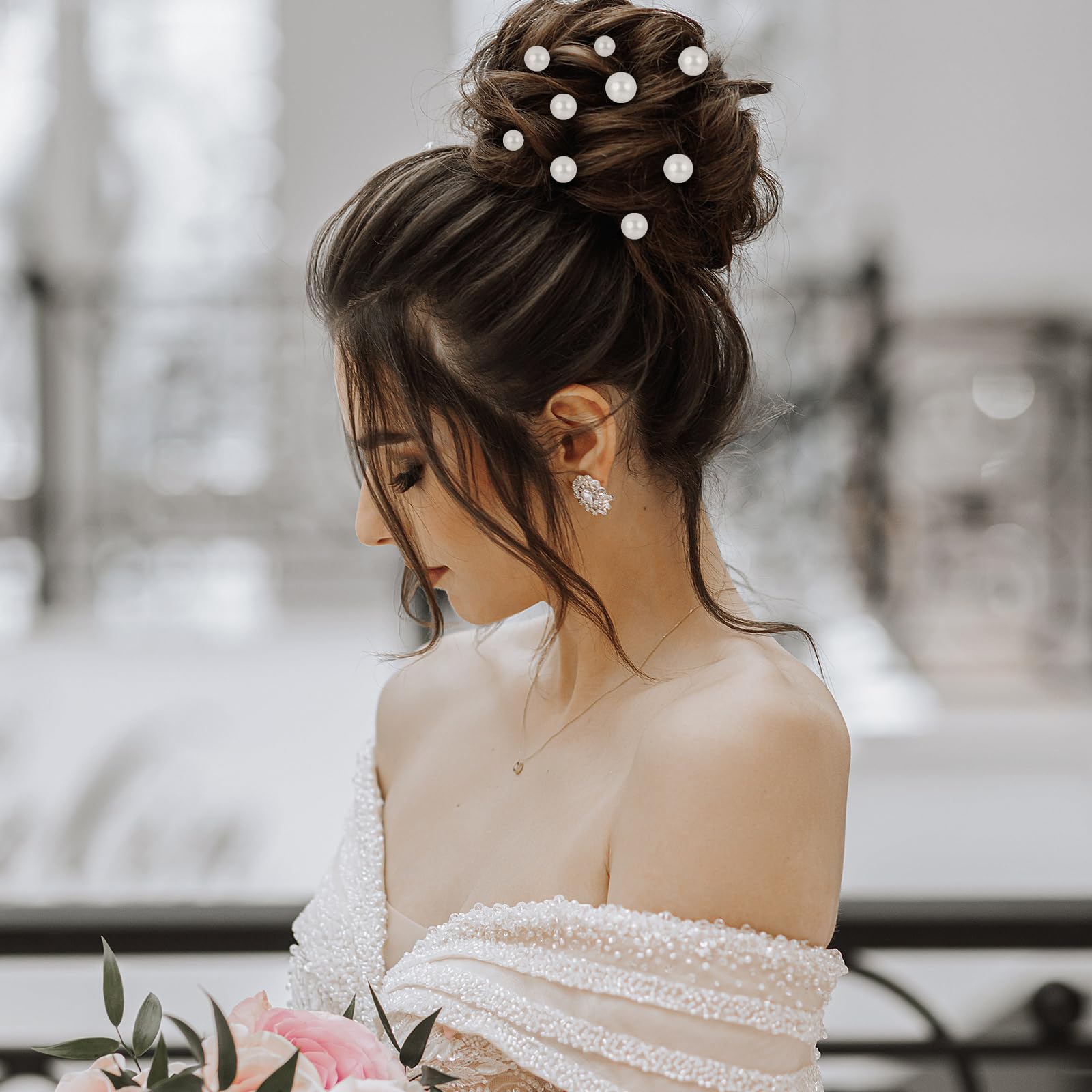18Pcs Pearl Bobby Pins for Wedding - U Shaped Bridal Hair Clips with Pearls for Brides, Bridesmaids & Women (Gold) | Elegant Hair Accessories for Special Occasions