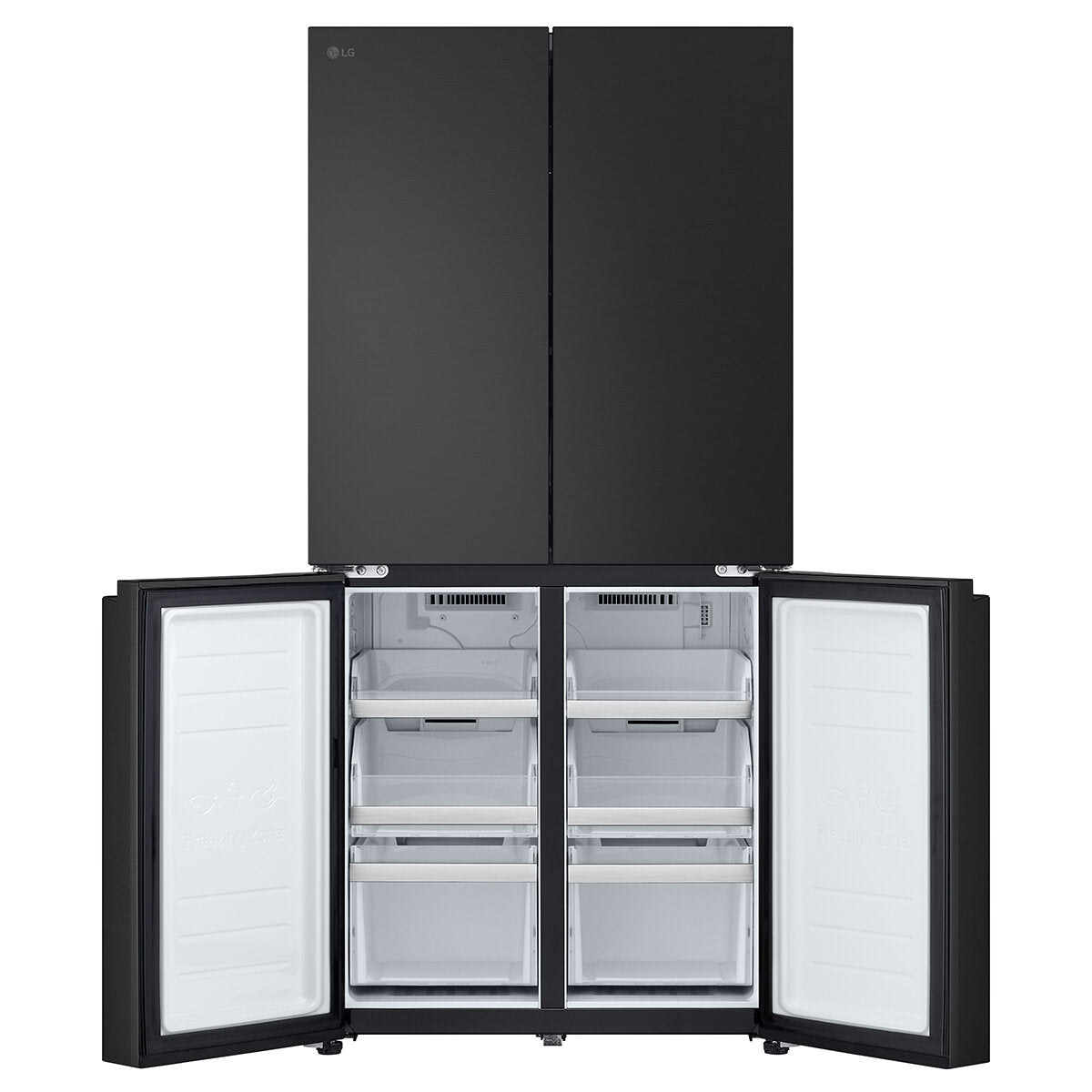 LG 530L French Door Refrigerator with Smart Cooling Plus - Matte Black (Model GF-B505MBL) - Energy Efficient Large Capacity Fridge for Modern Kitchen & Open Floor Plan Homes