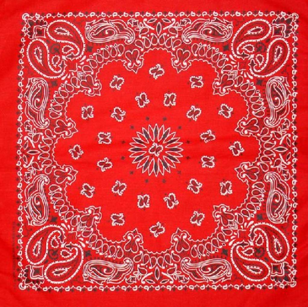 Stylish Red Paisley Bandanas 22x22 Inches - Soft Cotton Fashion Accessory for Men & Women - Perfect for Headwear, Neckwear, Hair Ties, and DIY Crafts