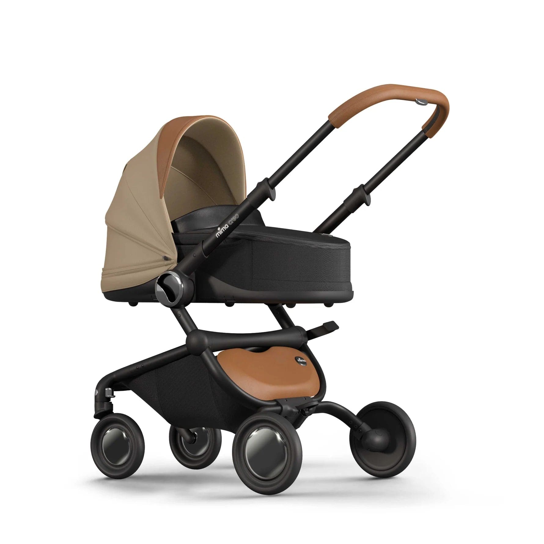 Mima Creo Bassinet - Premium Black Baby Crib for Newborns & Infants | Portable Sleeper for Nursery, Bedroom & Travel | Safe & Stylish Infant Bed