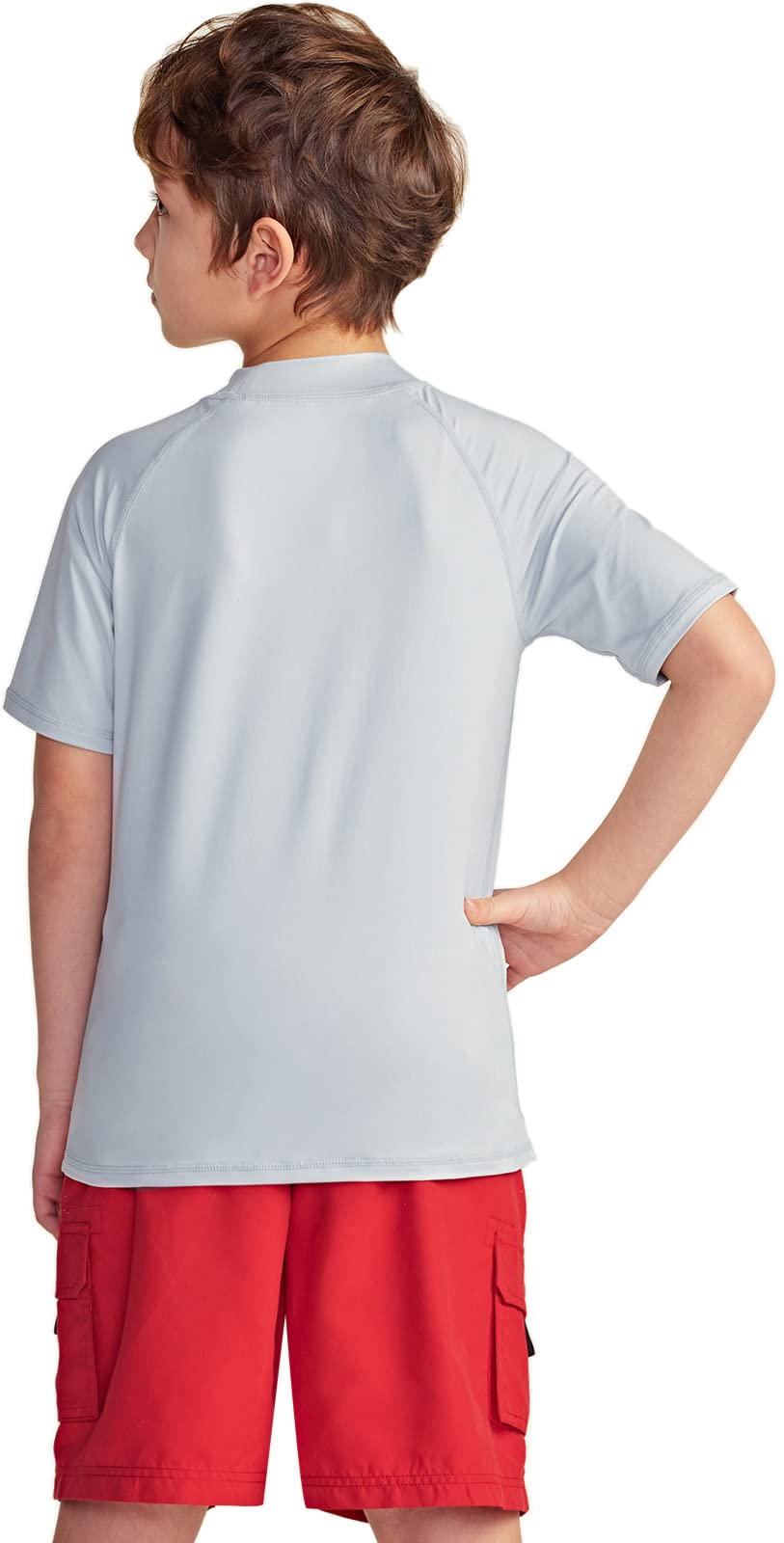 TSLA UPF 50+ Kids Sun Protection Rash Guard - Short Sleeve UV Swim Shirt for Boys & Girls - SPF Surf & Water Shirt for Swimming, Beach, Pool & Outdoor Activities