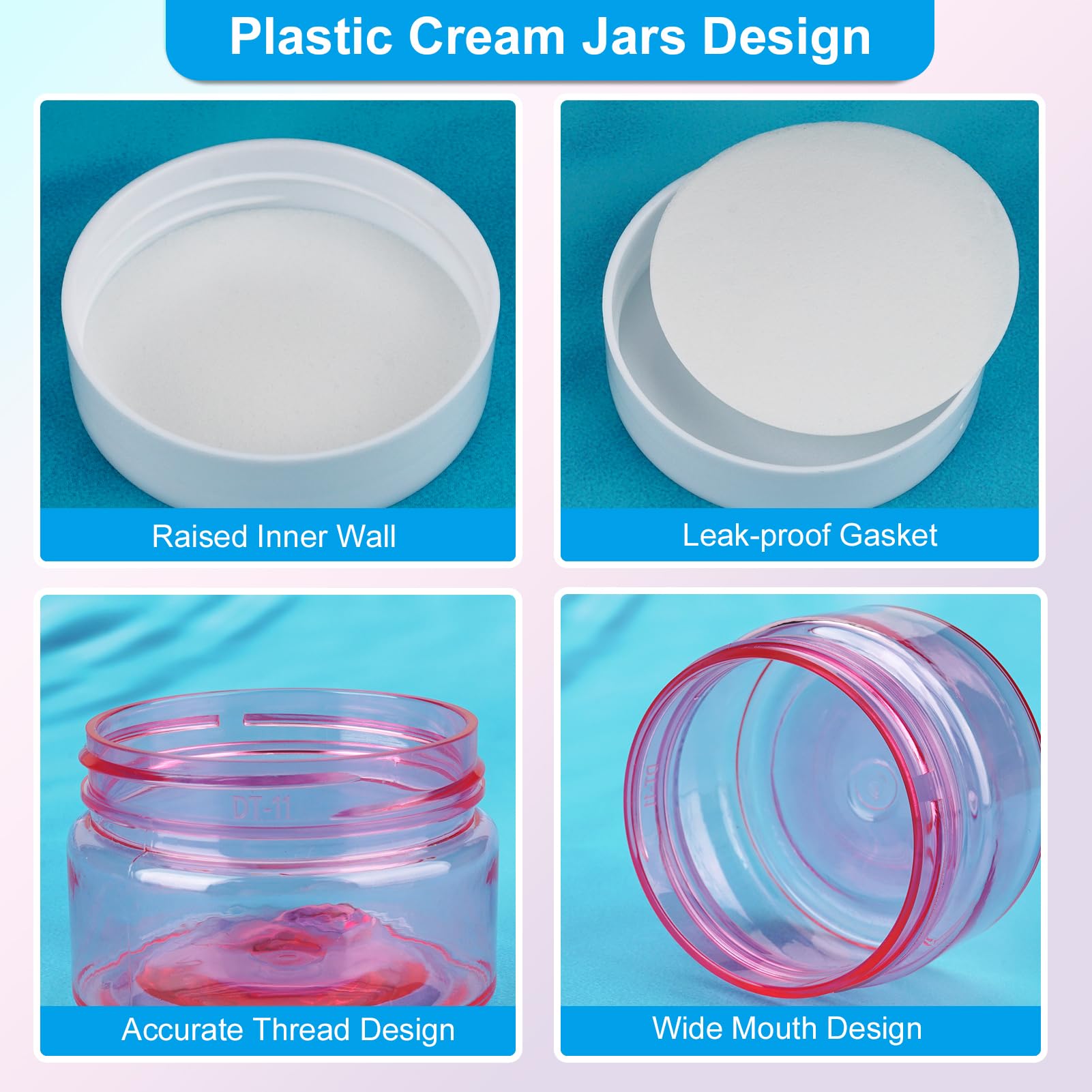 Cosywell 5-Pack TSA Approved Travel Size Containers - Leakproof Plastic Cream Jars & Refillable Spray Bottles for Lotion, Toiletries (Pink) | Perfect for Air Travel, Gym, Camping & Daily Essentials