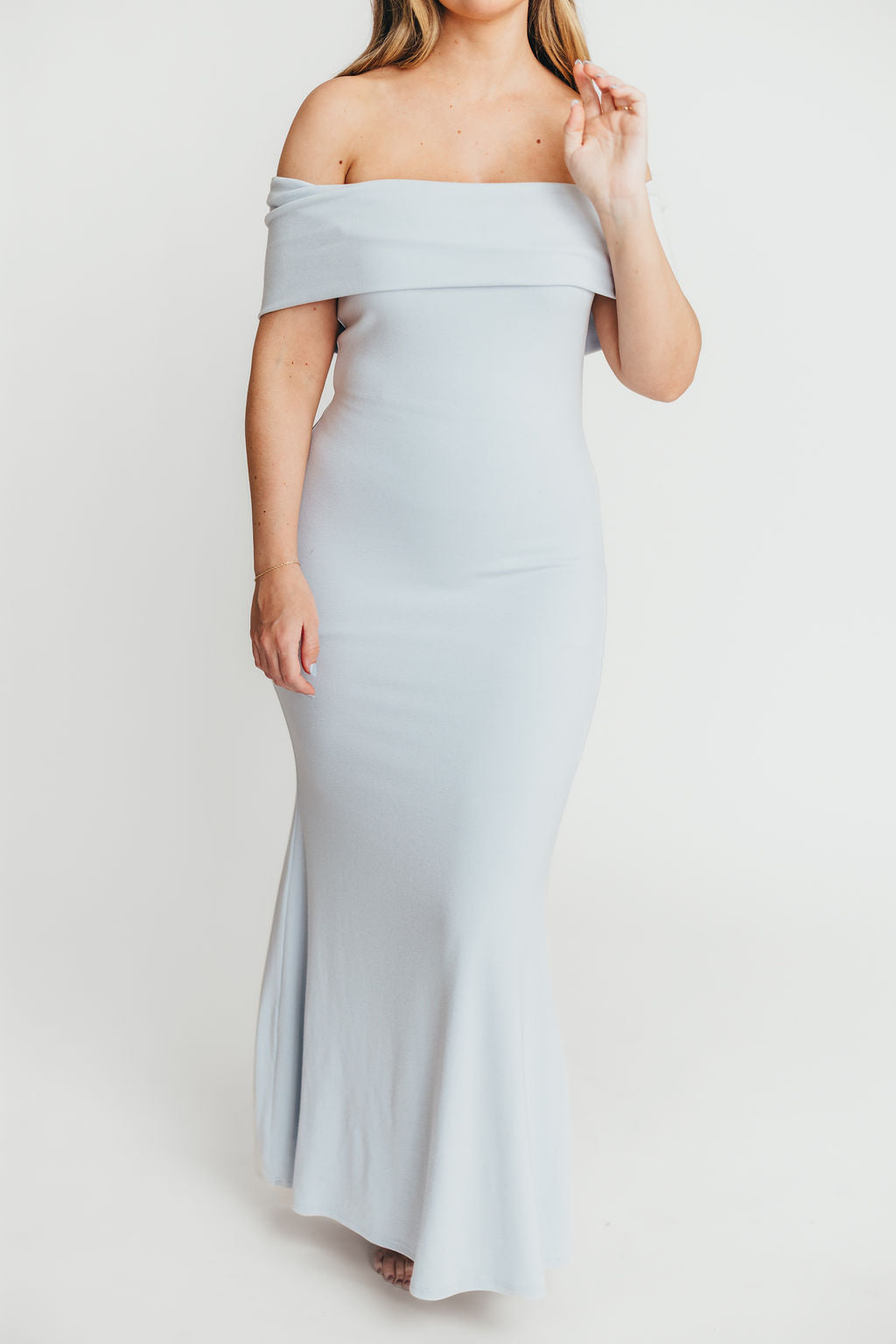 Monroe Maxi Dress in Blue - Bump Friendly Maternity Dress for Women | Flowy Summer Dress for Pregnancy, Beach, Vacation & Special Occasions