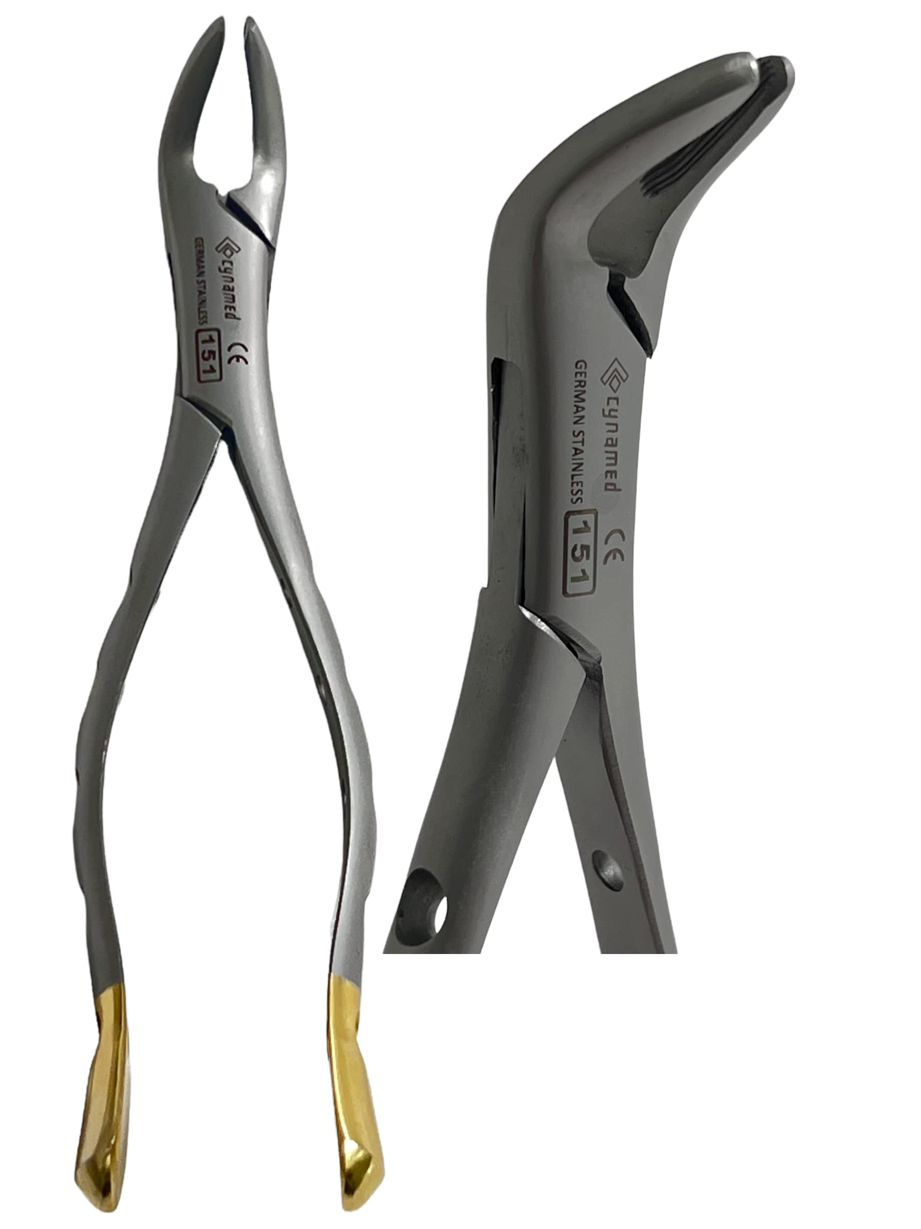 Premium German Stainless Steel Dental Extraction Forceps - Serrated Jaws for Upper/Lower Right/Left 1st & 2nd Molars Removal - Professional Dental Instruments Set of 10 - Ideal for Dentists, Oral Surgeons & Dental Clinics
