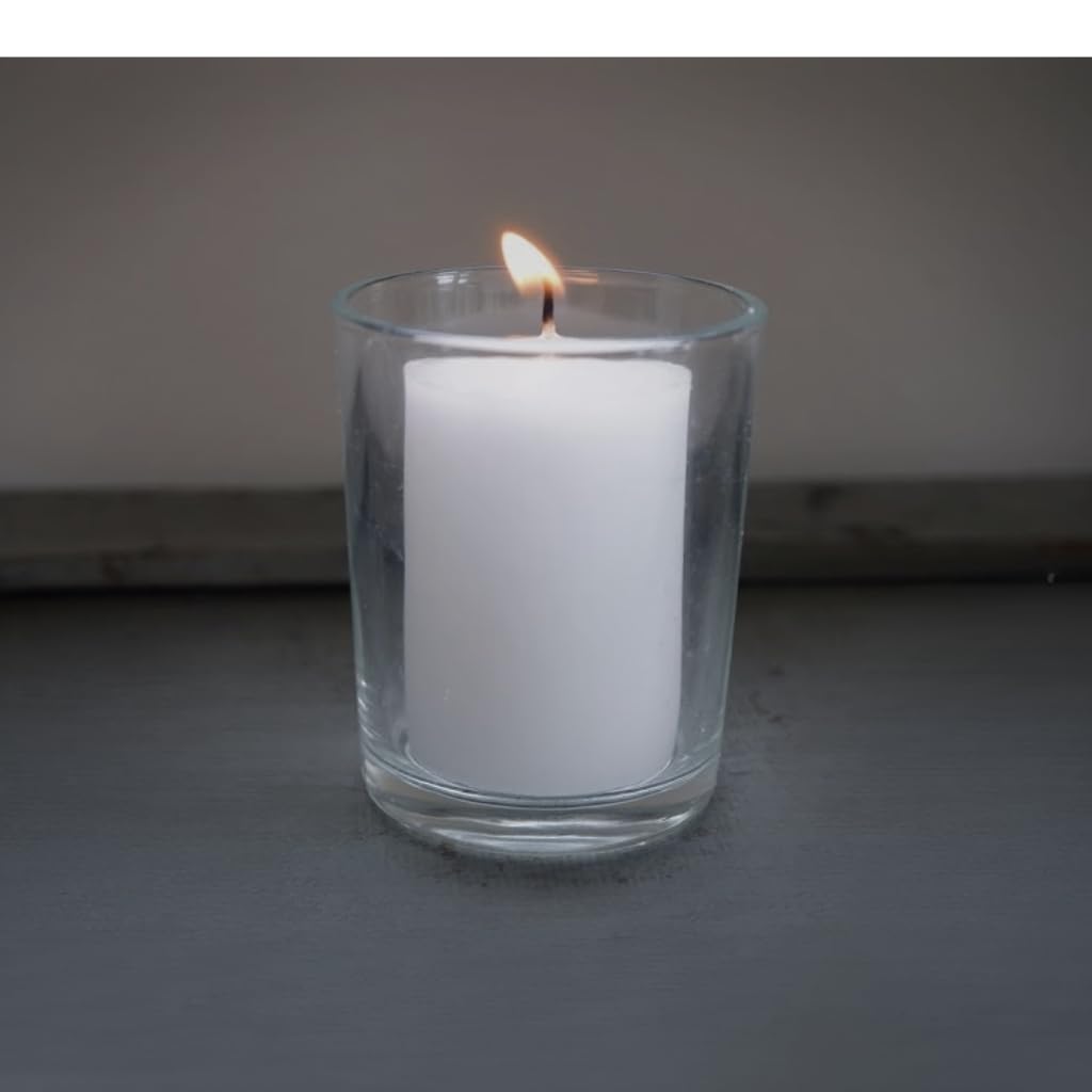 Premium White Votive Candles - 36 Unscented Candles with 15-Hour Burn Time | Made in USA | Perfect for Weddings, Parties, Restaurants & Home Decor | Bulk Candles for Centerpieces, Spa Relaxation & Romantic Ambiance