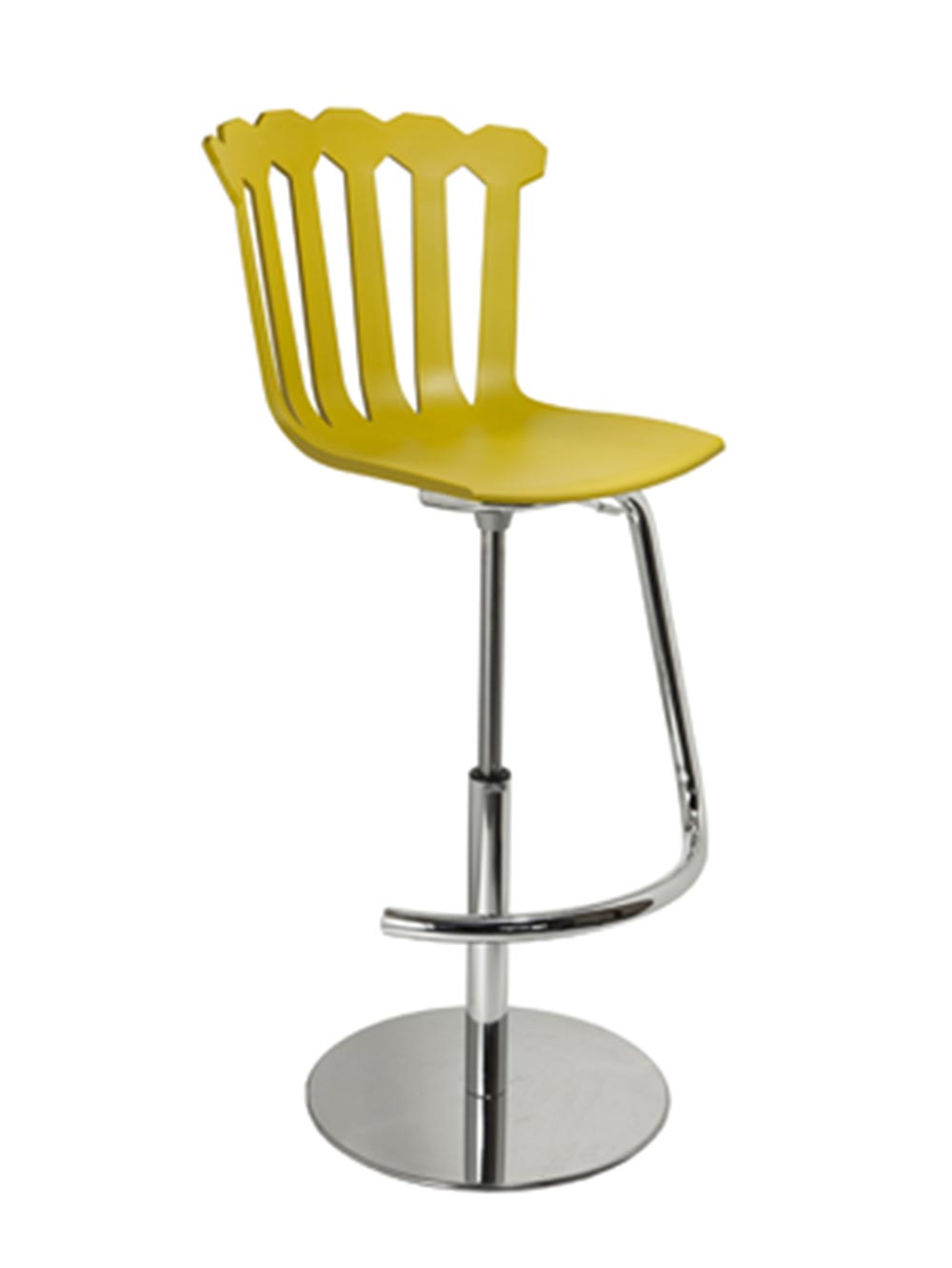 Green Esmeralda Gas Stool - Modern Bar Stool with Adjustable Height for Kitchen Island, Breakfast Nook & Outdoor Entertaining