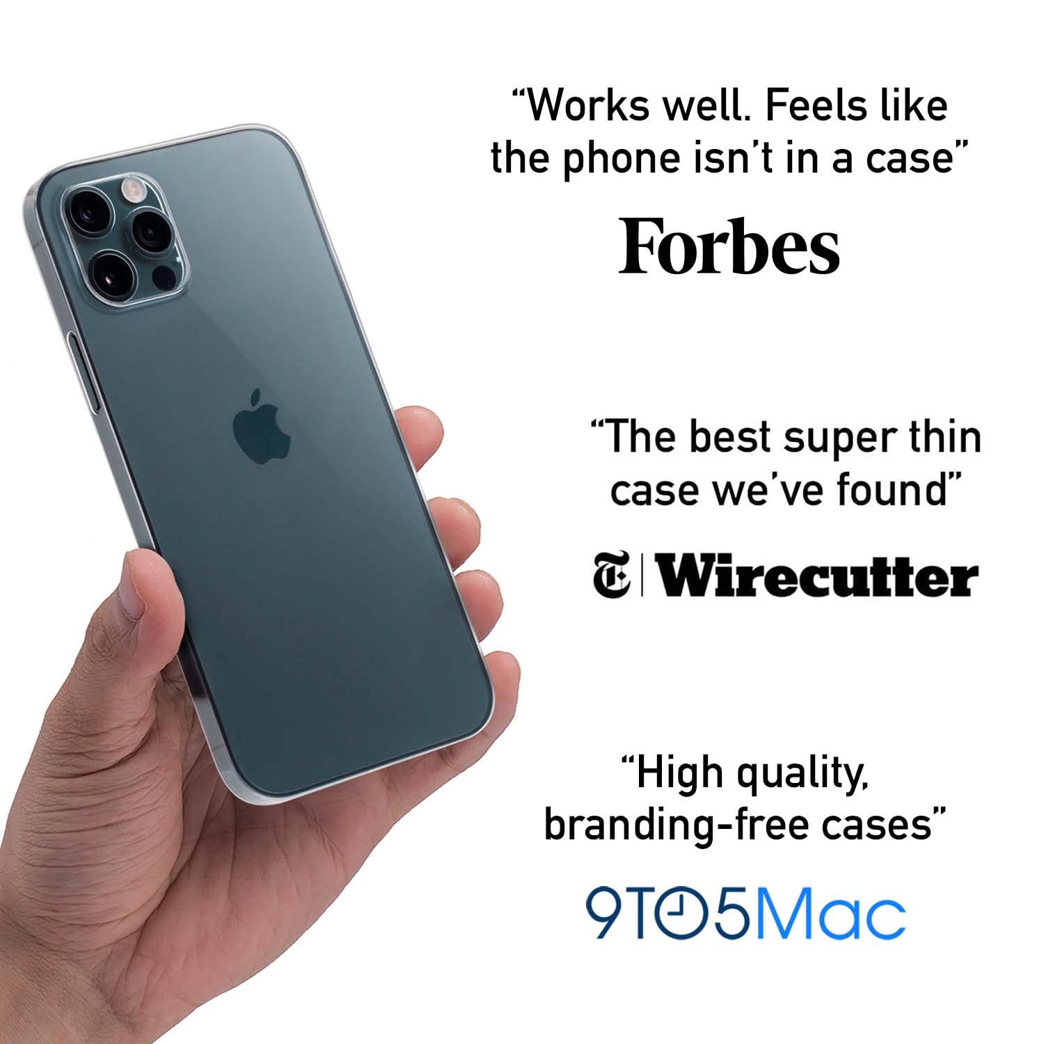 Ultra Thin Clear iPhone 12 Pro Max Case - Totallee Minimalist Transparent Cover | Slim Protection for Everyday Use & Travel