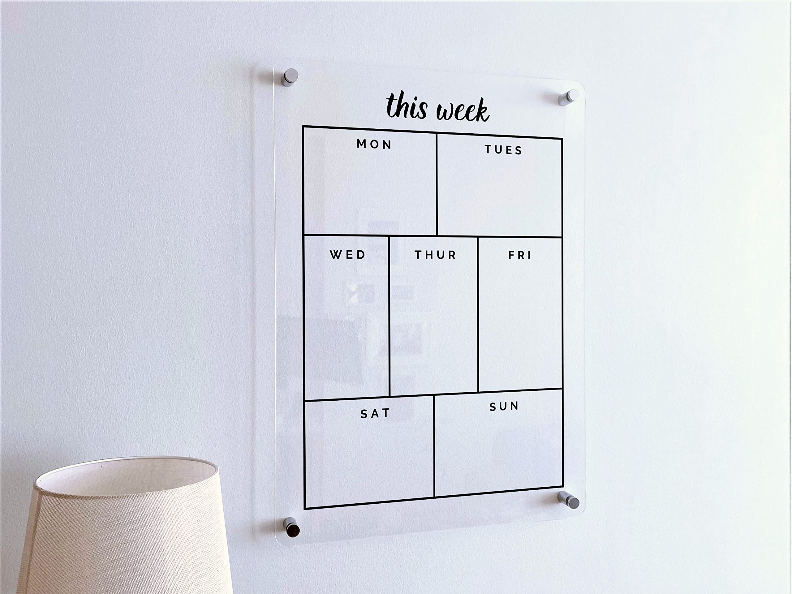 2025 Personalized Acrylic Weekly Calendar - Custom Dry Erase Board Planner for Home & Office | Perfect Housewarming Gift & Work Organization Tool