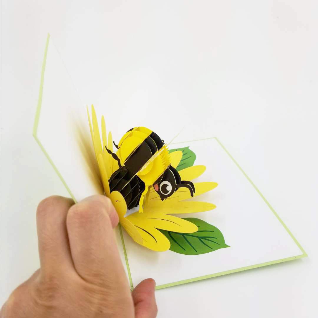 3D Bee Pop Up Greeting Card - Birthday Card, Just Because Card, Mother's Day Card for Kids, Children, Son & Daughter | Perfect for Birthday Wishes, Surprise Messages & Special Occasions