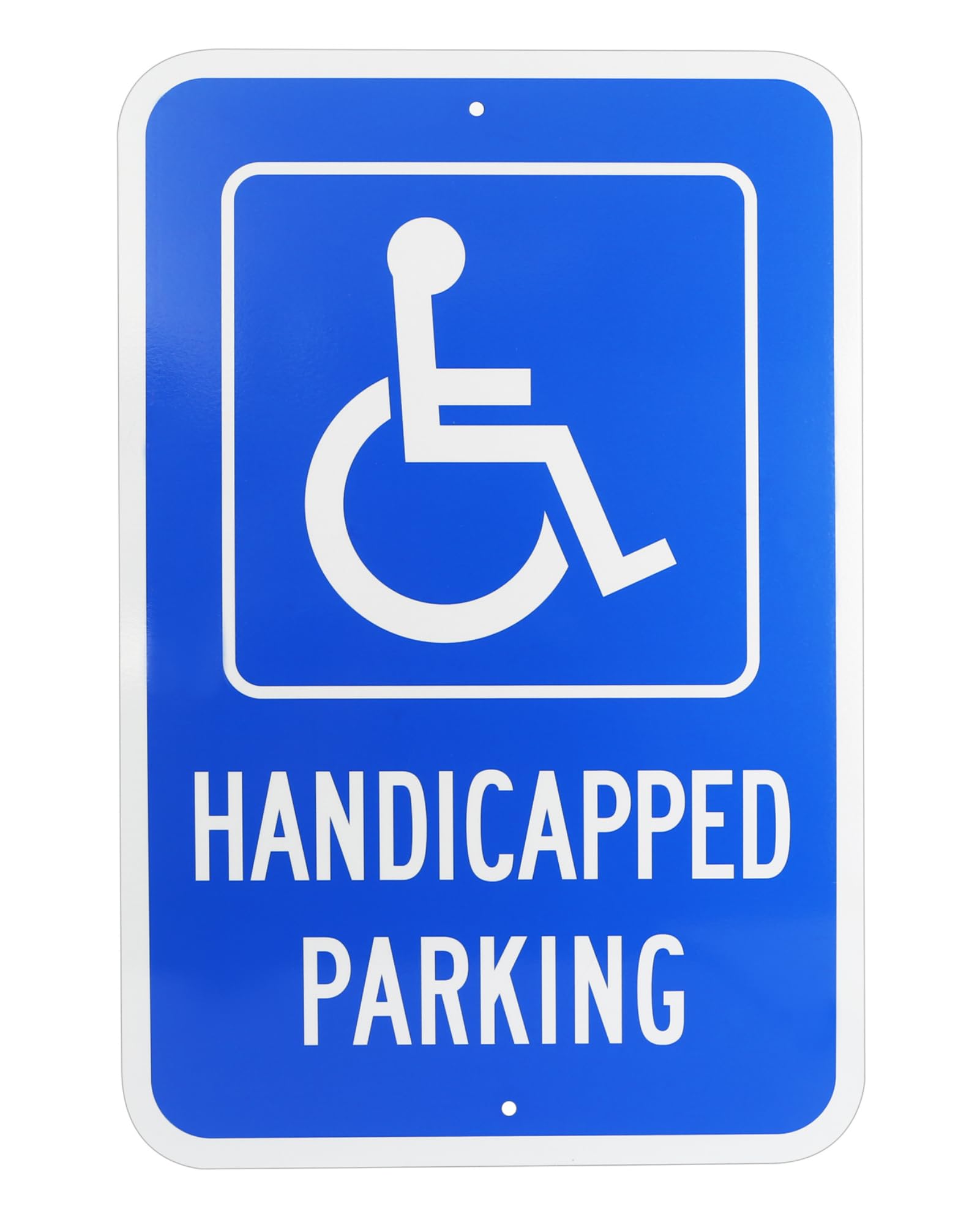 18x12 Inch Handicap Parking Sign - 3M Reflective Aluminum Reserved Parking Sign for Disabled - Weatherproof & Rust-Free .063 Aluminum - Easy Mounting for Indoor & Outdoor Use - Perfect for Parking Lots, Garages, and Accessible Spaces