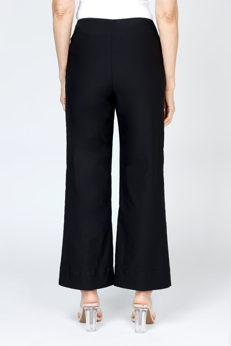 Holland Ave Lizzie Patch Pocket Wide Leg Pants - Women's High Waisted Loose Fit Trousers for Casual Wear & Office Outfits