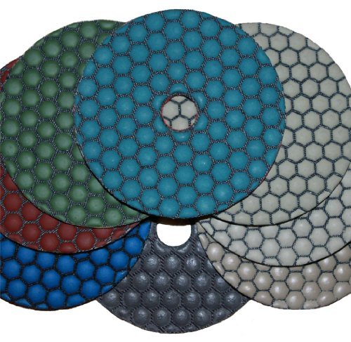 Stadea 8-Piece Granite Polishing Kit with Backing Pads – Professional Stone Restoration & Shining Tools for Countertops, Floors, and DIY Projects