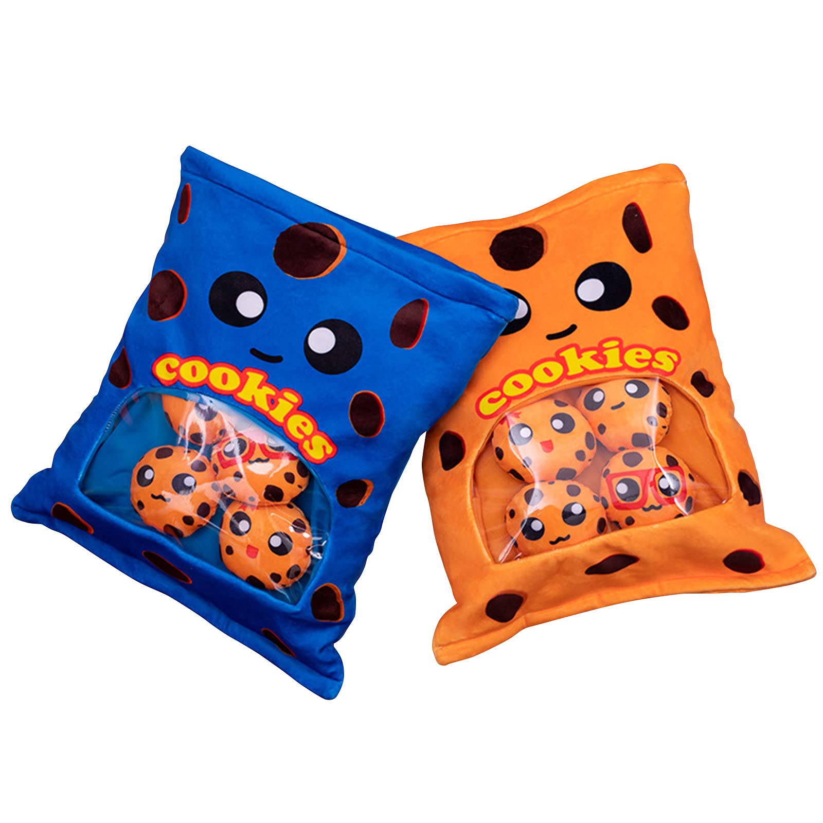Super Soft Cute Animal Plush Pillow & 8 Mini Dolls Set - Cartoon Cookie Snack Plush Toy Gift for Kids, Girls, Boys (Birthday Present, Home Decor, Bedroom Cuddle Companion)