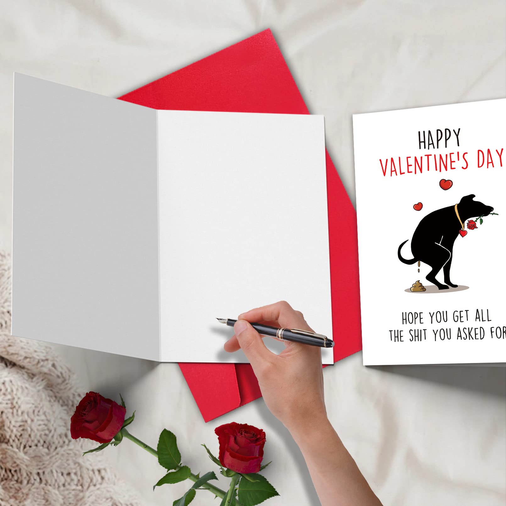 Romantic Valentine's Day Card for Husband & Boyfriend - Dog Lovers Greeting Card from Wife & Girlfriend | Perfect for Anniversaries, Birthdays & Special Occasions