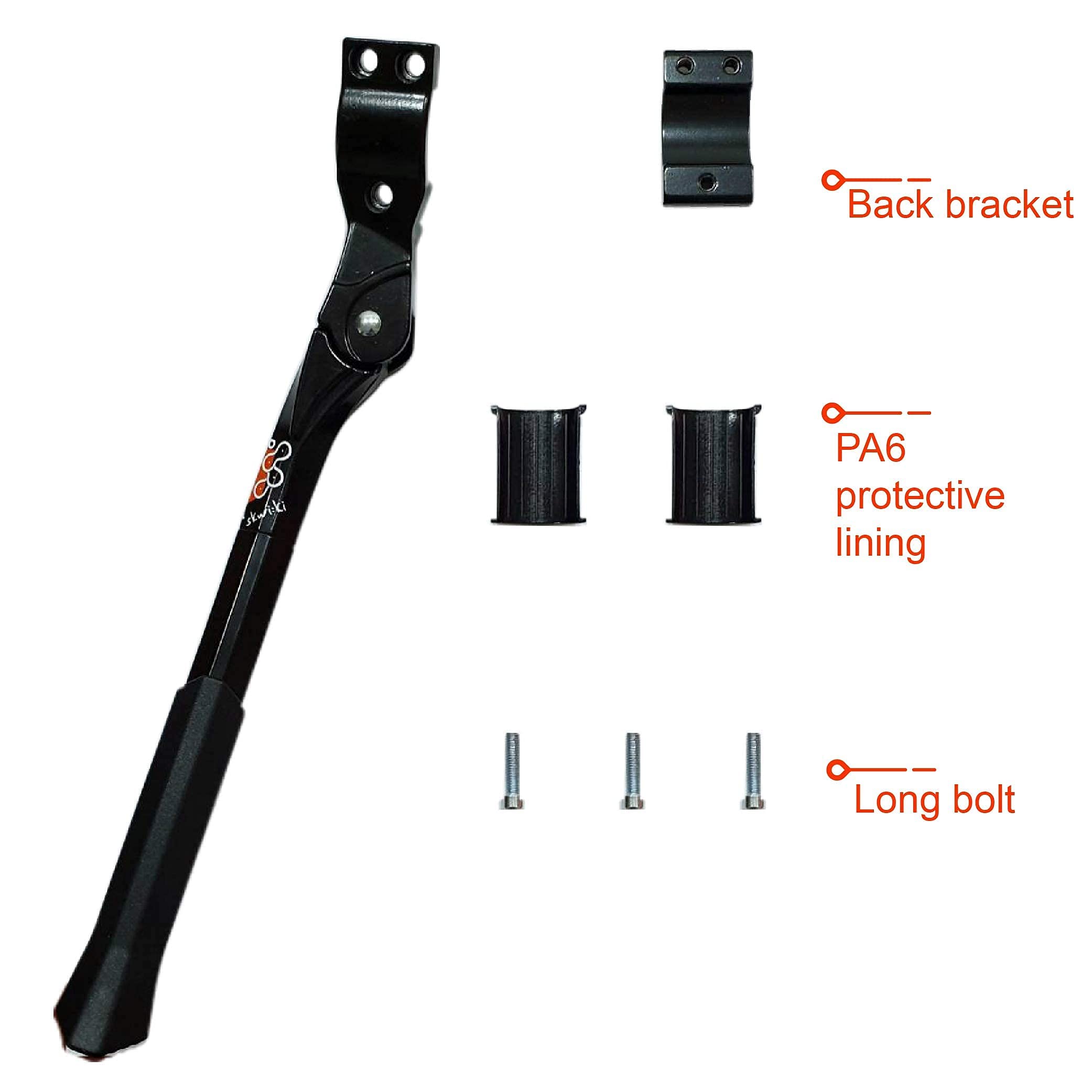Skwiki Adjustable Alloy Kickstand for Mountain Bike, BMX & Road Bike - Fits 26 to 29 Inch Bicycles | Perfect for Commuting, Parking & Bike Storage