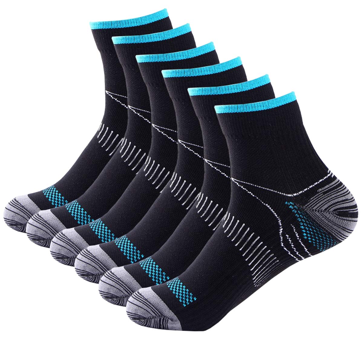 Best Compression Socks for Plantar Fasciitis Relief - 10-15 mmHg Support Socks for Men & Women - Ideal for Running, Nursing, Hiking & Athletic Performance - Improve Blood Circulation & Foot Pain Relief