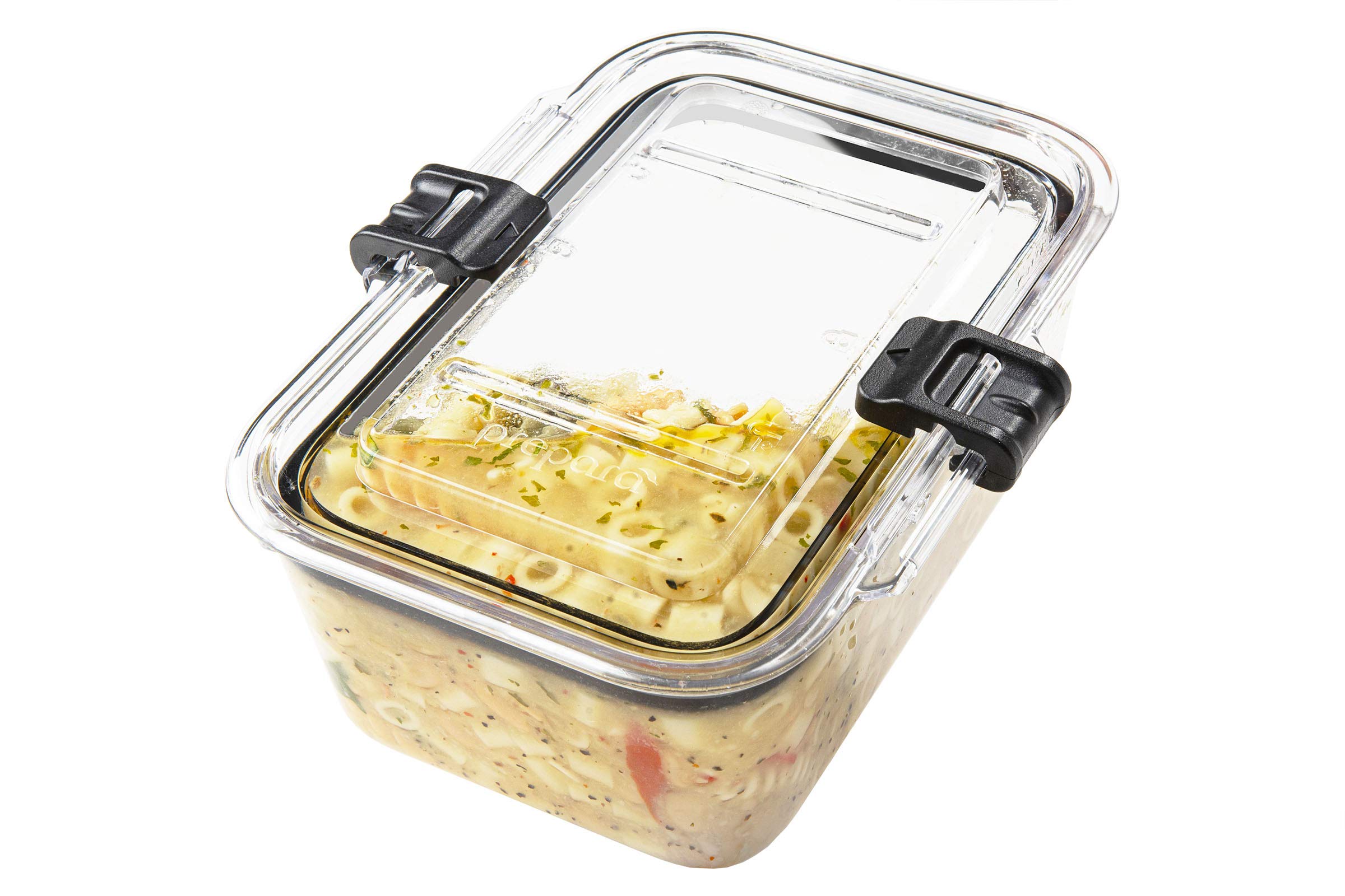 Prepara Latchlok 17.6 Cup BPA-Free Tritan Food Storage Container with Secure Locking Lid - Clear Airtight Kitchen Organizer for Meal Prep, Leftovers & Pantry Storage