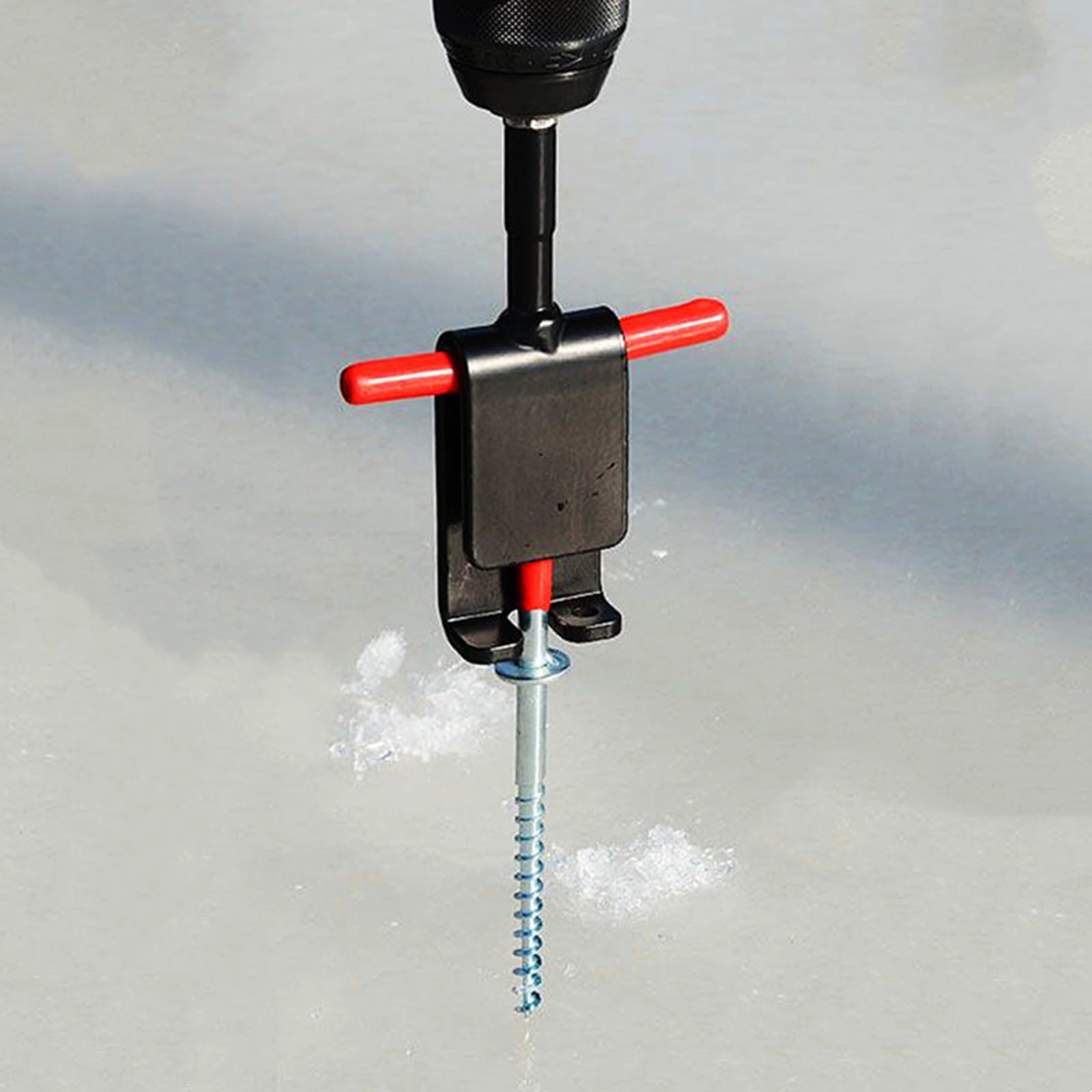 **Ice Fishing Anchors Drill Adapter Kit - Heavy Duty Ice Shelter Stake Nails & Insert for Secure Fishing Tent Setup - Perfect for Winter Camping & Ice Fishing Expeditions**
