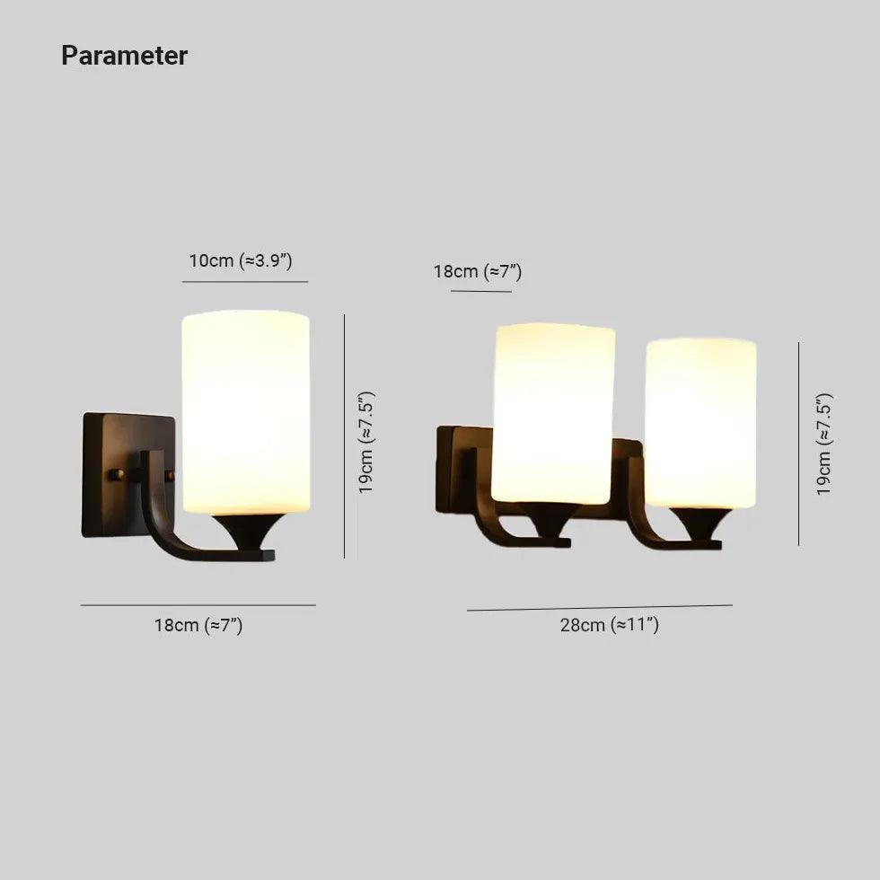 Modern Cylindrical Lampshade - Sleek Wall Light Fixture for Living Room, Bedroom & Office Decor | Energy-Efficient LED Lighting Solution