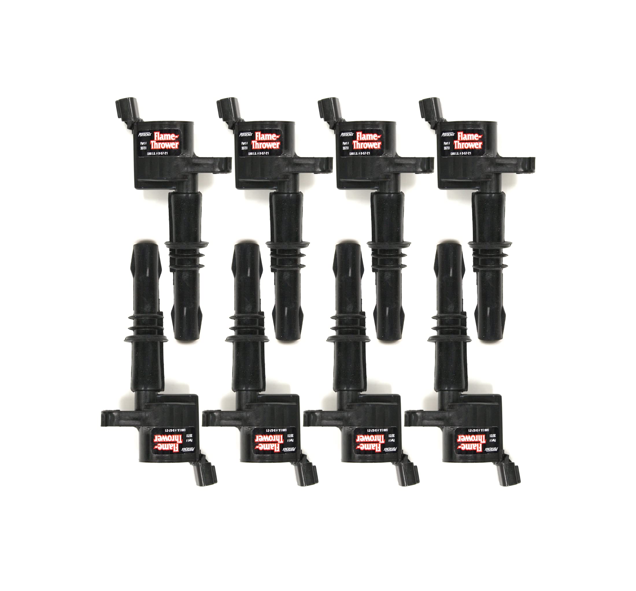 Pertronix 30738 Flame-Thrower Coil On Plug Kit for Ford 3 Valve Engines (Set of 8) - High Performance Ignition Coils for Mustang, F150 & More | Perfect for Racing, Off-Road & Daily Driving