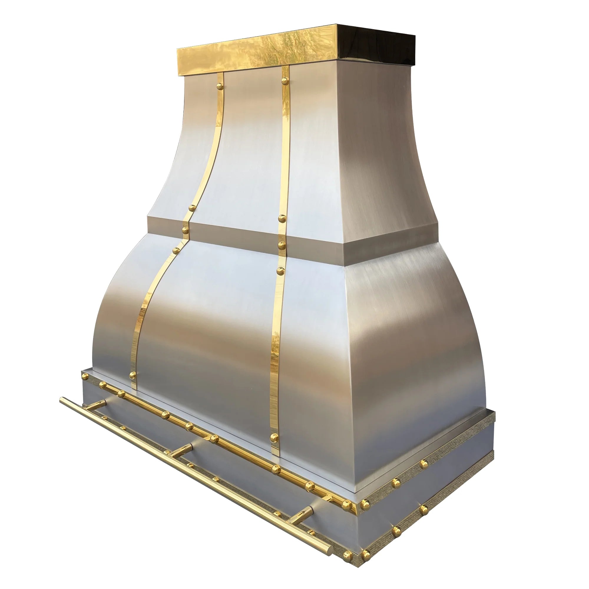 SINDA Bell Stainless Steel Range Hood with Brass Straps SRH1 BBS - Professional Kitchen Ventilation for Home Cooking & Restaurant Use