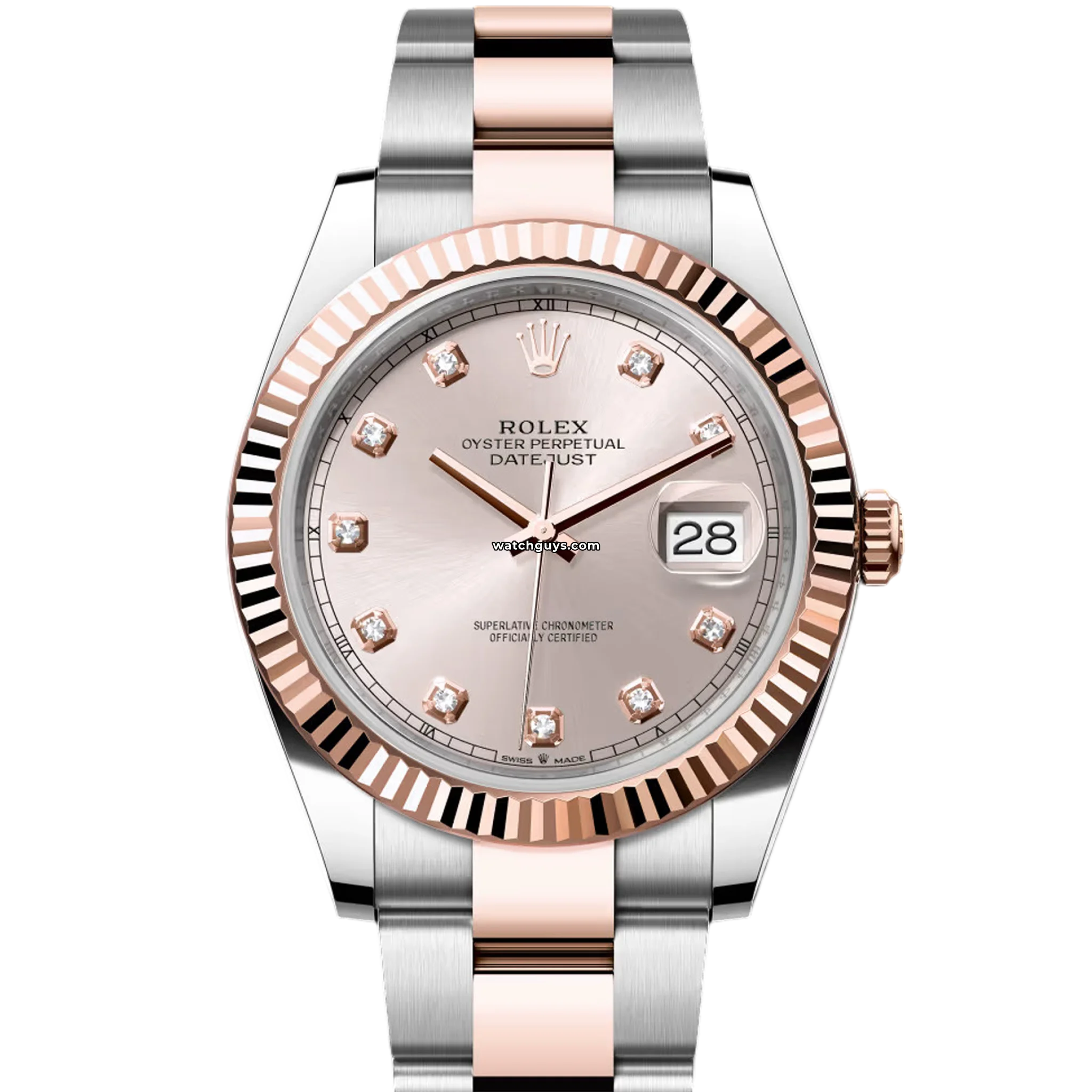 Rolex Datejust 126331 Men's Watch - 41mm Sundust Dial, Diamond Hour Markers, Oyster Bracelet - Luxury Timepiece for Business & Formal Occasions