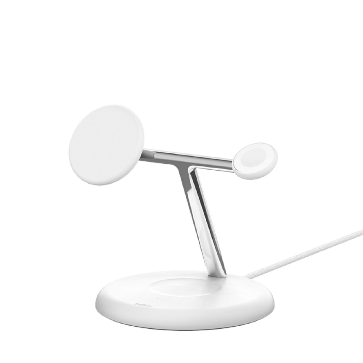 Belkin BoostCharge Pro Qi2 3-in-1 Wireless Charging Stand - 15W Fast Charging for iPhone, Android & AirPods - Perfect for Home, Office & Nightstand Use