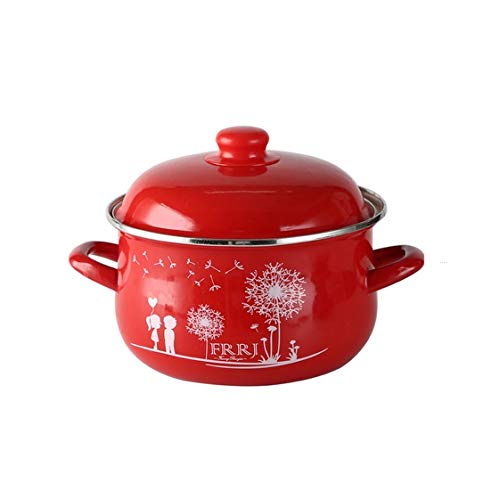 Premium Enamel Soup Pot - 26cm Induction Cooker Compatible, Durable Kitchen Cookware for Stovetop & Oven Use - Perfect for Soups, Stews & Slow Cooking at Home