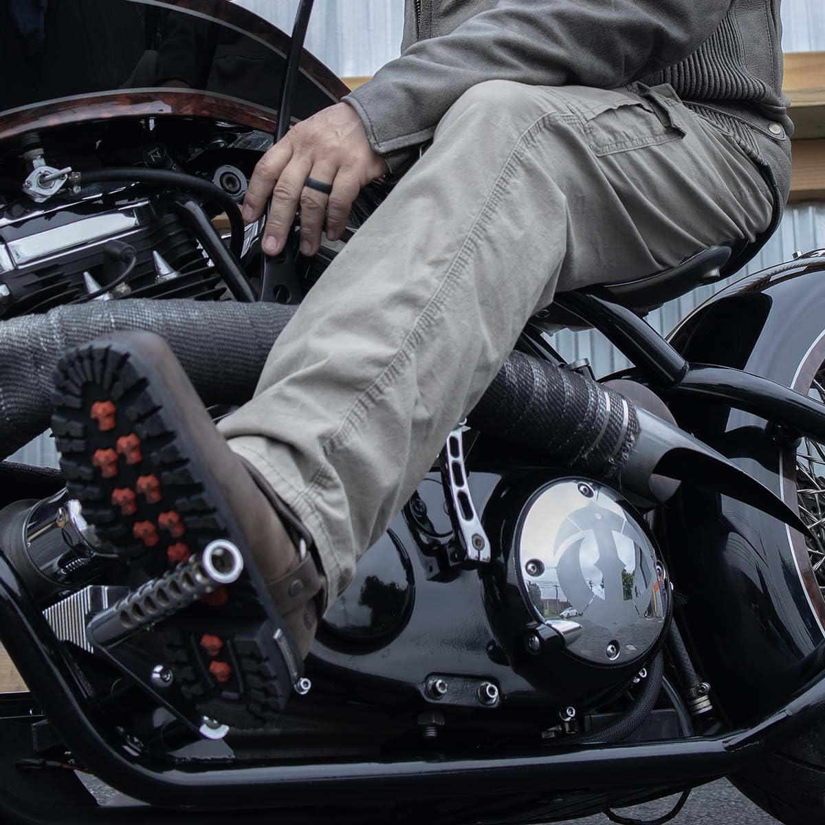 Milwaukee Leather Men's Classic 11-Inch Dark Brown Leather Harness Square Toe Motorcycle Boots - MBM9062-9.5 - Durable Riding Boots for Cruiser & Harley Bikers, Perfect for Long Rides & Motorcycle Events