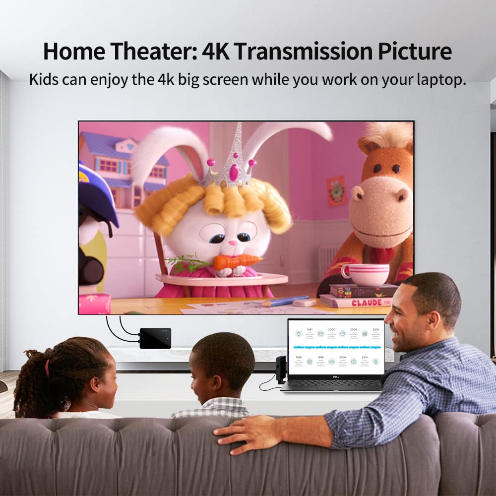 PeakDo 4K Wireless HDMI Transmitter and Receiver Kit - Zero Latency 100ft Range for Streaming UHD Video/Audio from Laptop, PC, Game Console to TV, Monitor, Projector - Perfect for Home Theater, Gaming, and Office Presentations
