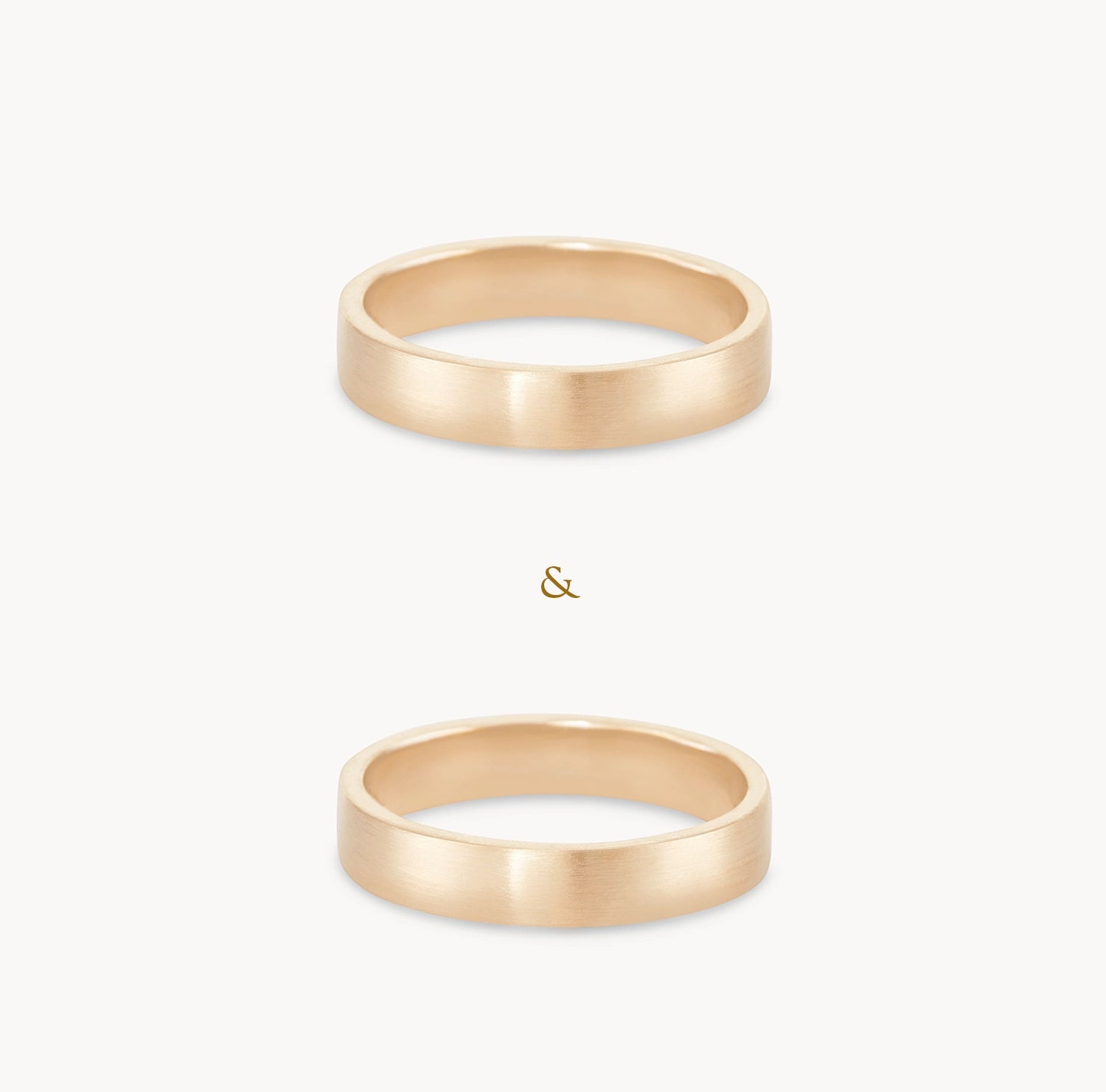 Infinity Love Wedding Band Set of 2 - 14K Yellow Gold Brushed Finish Rings for Couples | Perfect for Anniversaries, Engagements & Romantic Gifts