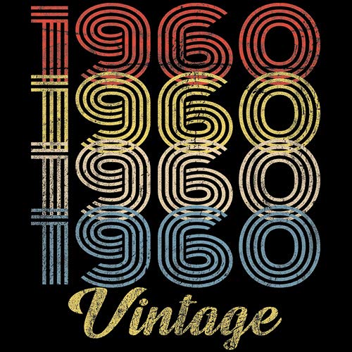 Vintage 1960 Retro 65th Birthday Gift T-Shirt for Men - Funny 1960s Themed Present - Perfect for Birthday Parties & Milestone Celebrations