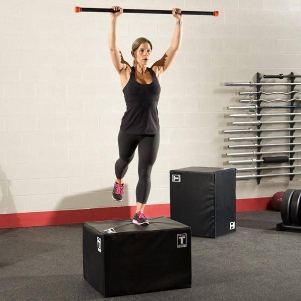 Body Solid BSTSPBOX 3-Way Soft Plyo Box - Adjustable Height Exercise Equipment for CrossFit, Home Gym & Functional Training