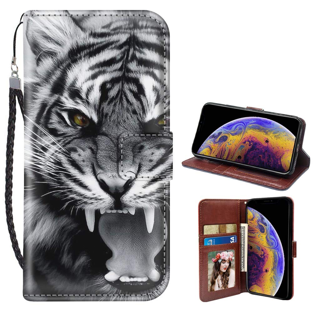 Premium PU Leather Magnetic Flip Wallet Case for iPhone Xs Max - Slim TPU Protective Cover with Card Holder & RFID Protection | Perfect for Business, Travel & Everyday Use
