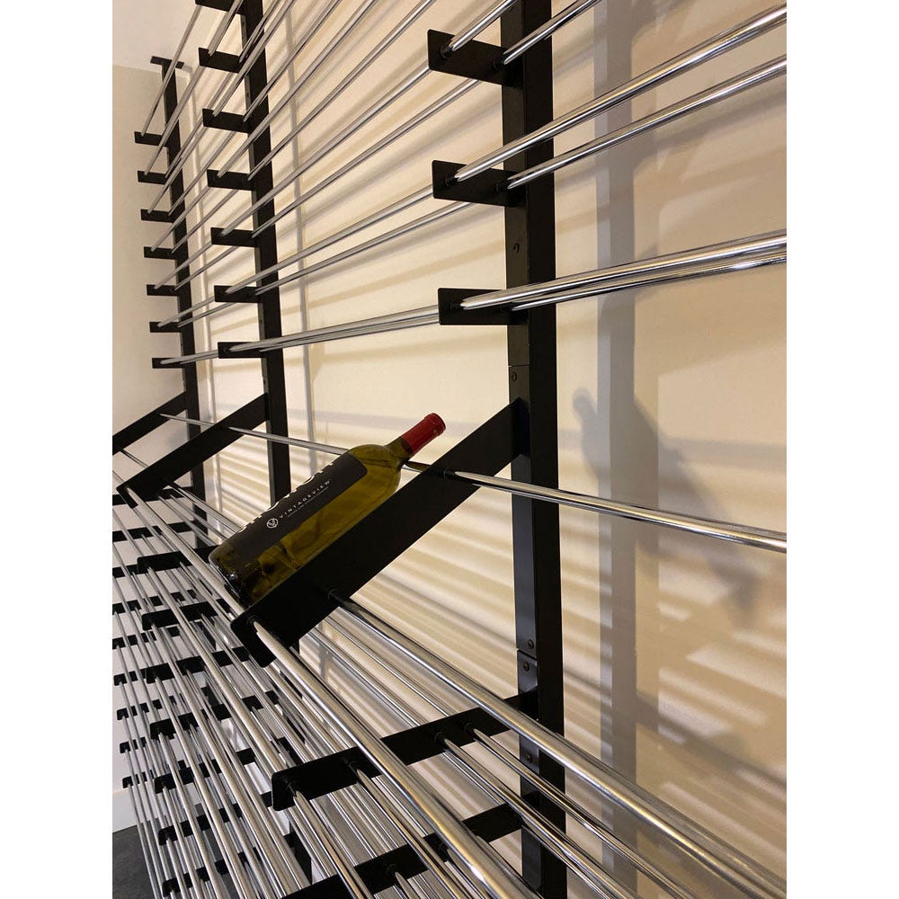 Evolution Wine Wall Mount Rack - Decorative Metal Wine Bottle Holder for Kitchen, Bar & Dining Room Decor