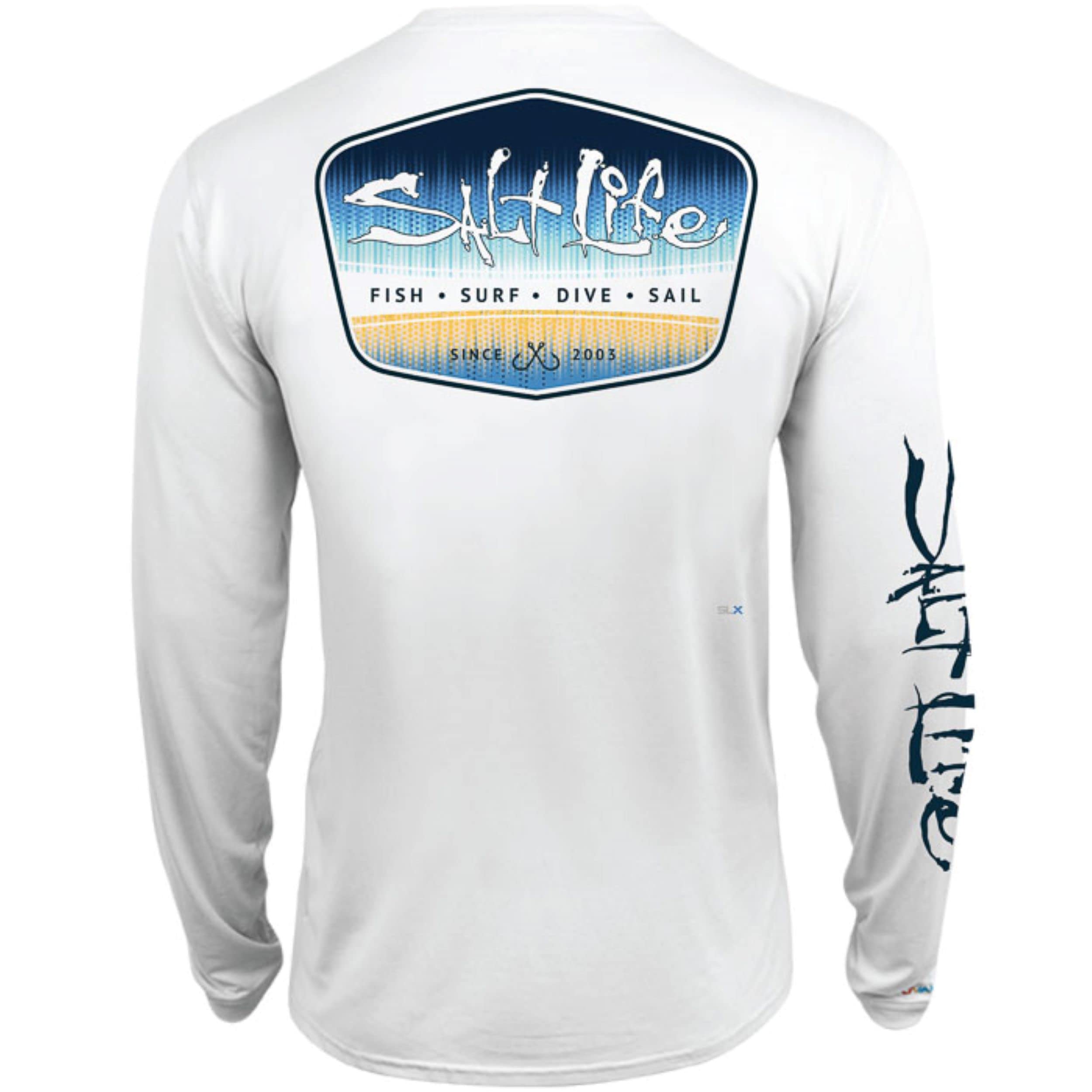 Salt Life Men's Standard Tuna Brigade Long Sleeve Performance Fishing Shirt - UV Protection & Quick Dry for Offshore Fishing, Boating & Outdoor Adventures