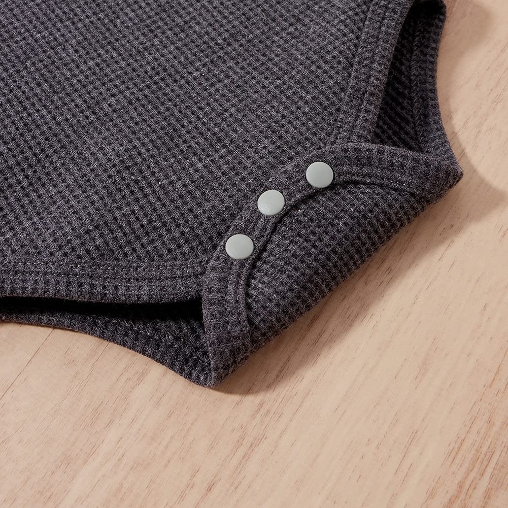 Thorn Tree Newborn Baby Clothes Set - 100% Cotton Knitted Long Sleeve Romper & Pants 2-Piece Outfit for Boys & Girls | Perfect for Fall Season & Photoshoots