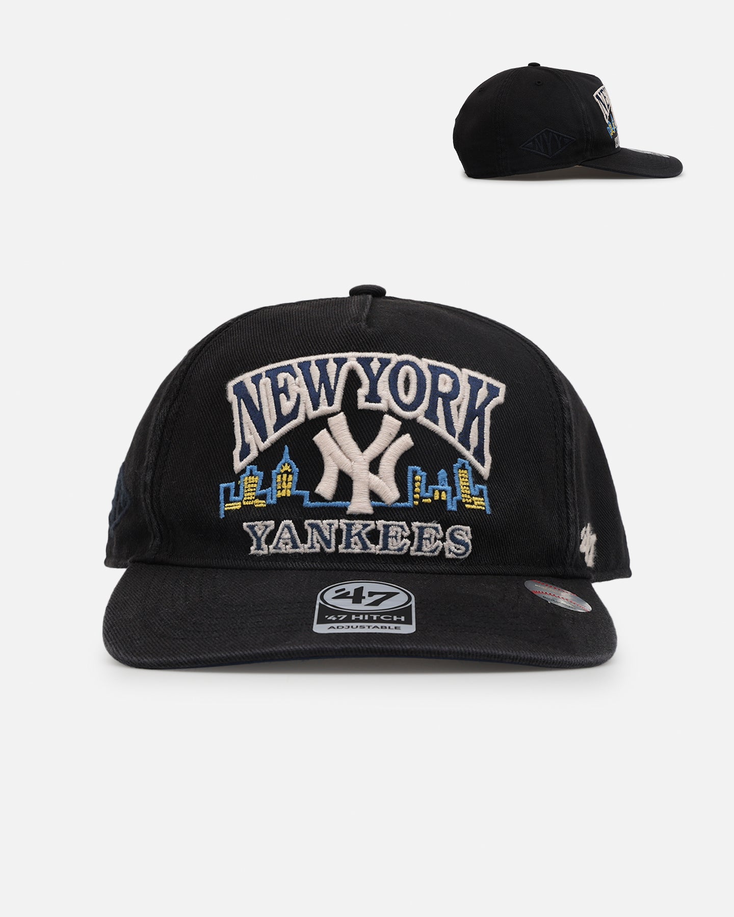 New York Yankees 'MLB Trophy Case' 47 Hitch Snapback Black Hat - Official MLB Licensed Adjustable Baseball Cap for Men & Women - Perfect for Games, Sports Events & Streetwear Fashion