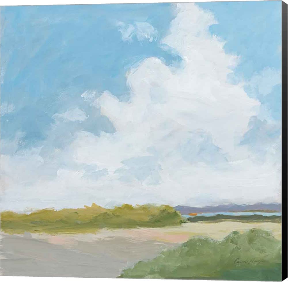 Clouds Over Lagoon by Pamela Munger - 28x28 Inch Stretched Canvas Wall Art with Black Sides, Museum Quality Framed Painting for Living Room, Bedroom & Office Decor
